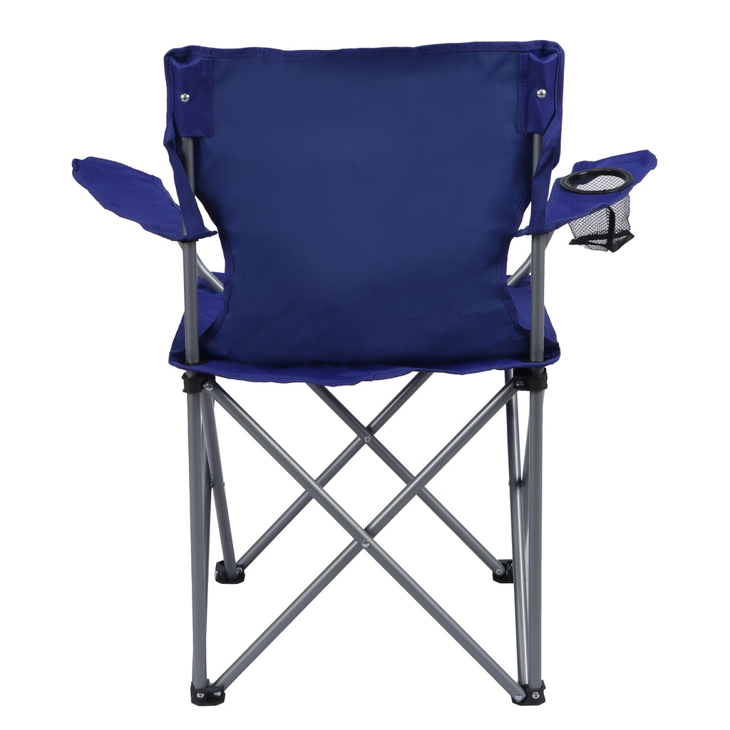Ozark Trail Quad Folding Camp Chair with Cup Holder, Black