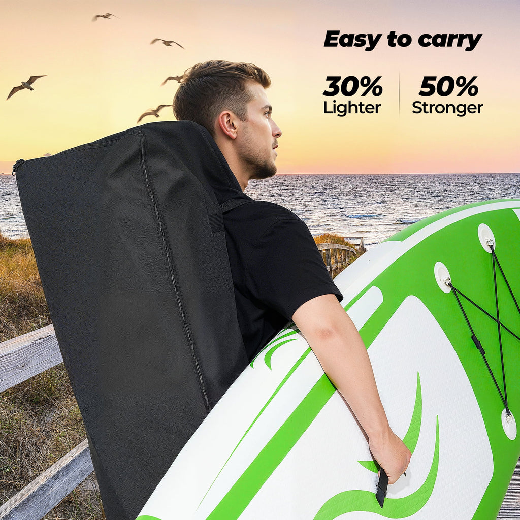 Naipo Paddle Board 10ft Inflatable Paddle Board 6in Thick Non-Slip Deck Stand Up SUP with Paddle Accessories for Adults Youth Family Fishing