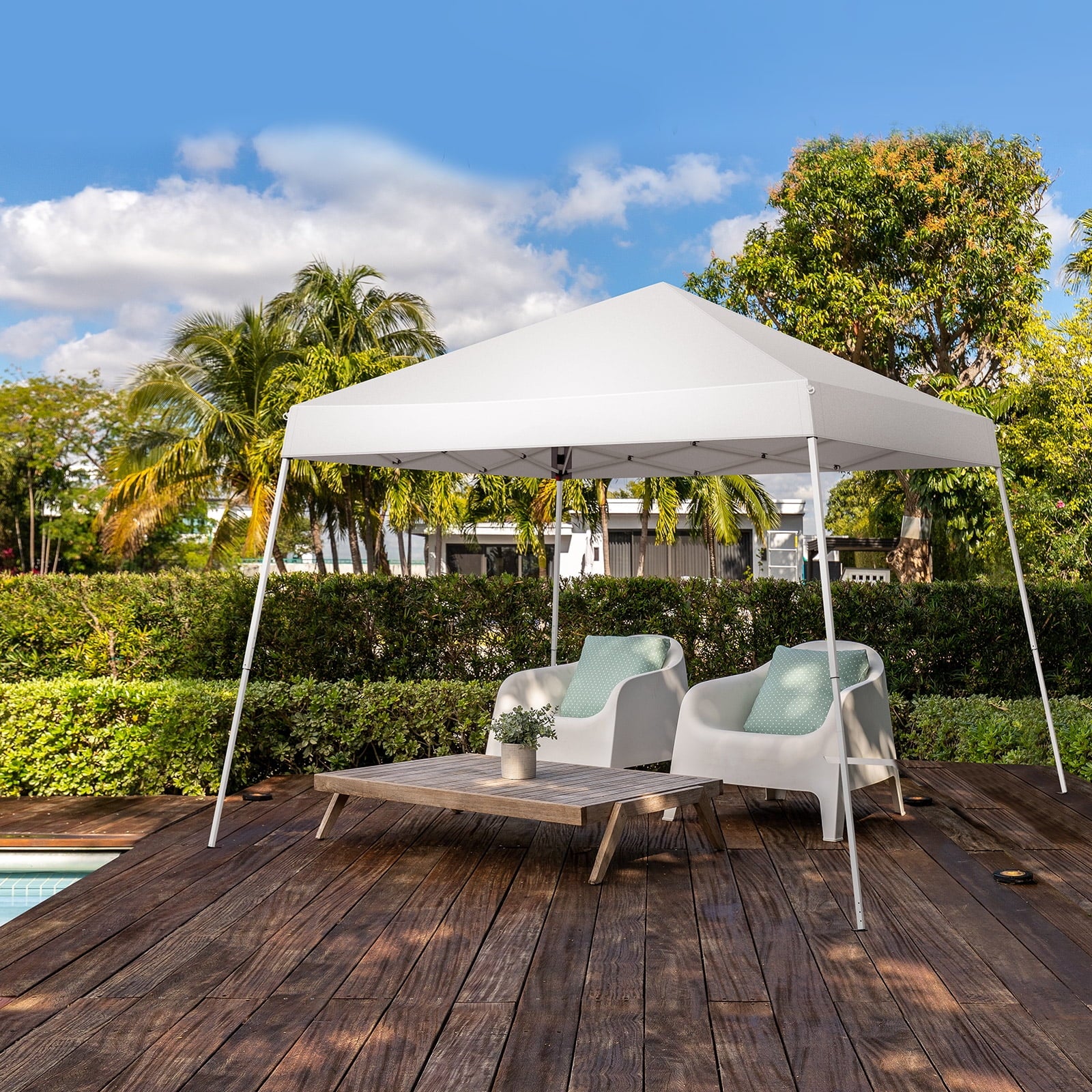 Ktaxon 10ft x 10ft Ez Pop Up Canopy Tent,Outdoor Sun Shade Shelter,Beach Tent,Outdoor Gazebo for Party Wedding Camping BBQ Events,Blue