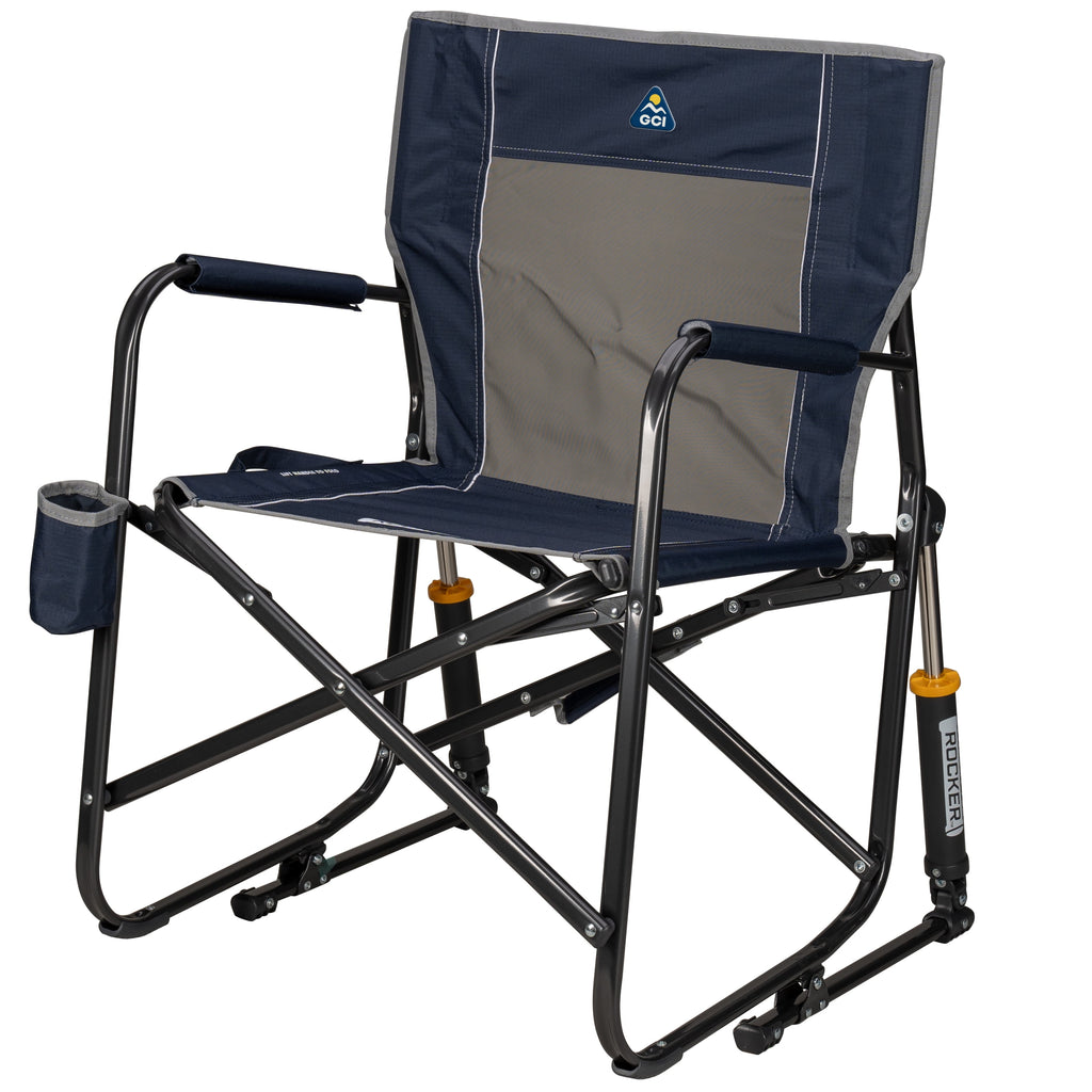GCI Outdoor Freestyle Rocker Foldable Rocking Camping Chair, Black