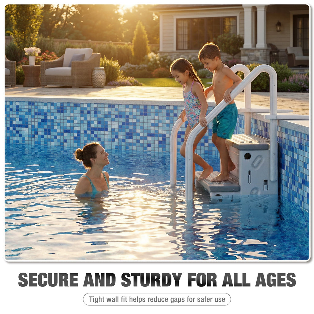 Betisef Pool Ladder above Ground, Heavy Duty 4-Step Pool Ladder with Dual Handrails and Non-Slip Steps, 500 LBS Load Capacity, for 46-58 Inch