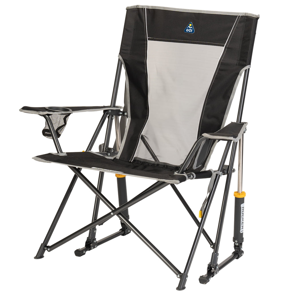 GCI Outdoor Comfort Pro Rocker Camping Chair with Mesh Backrest, Pastel Green Colorblock