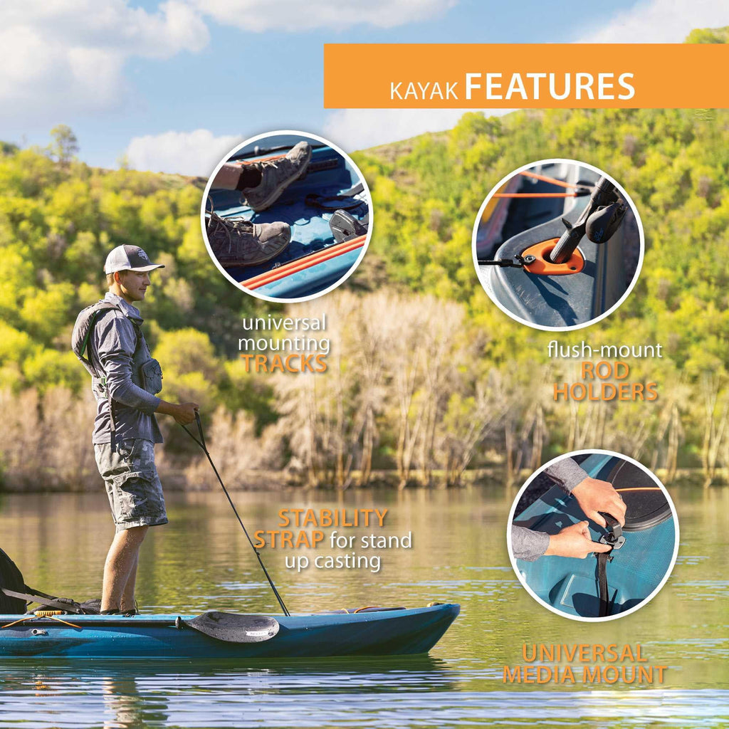 Lifetime Yukon Angler 11 ft. 6 in. Sit-on-Top Comfort Fishing Kayak, Lightning Fusion (90846)