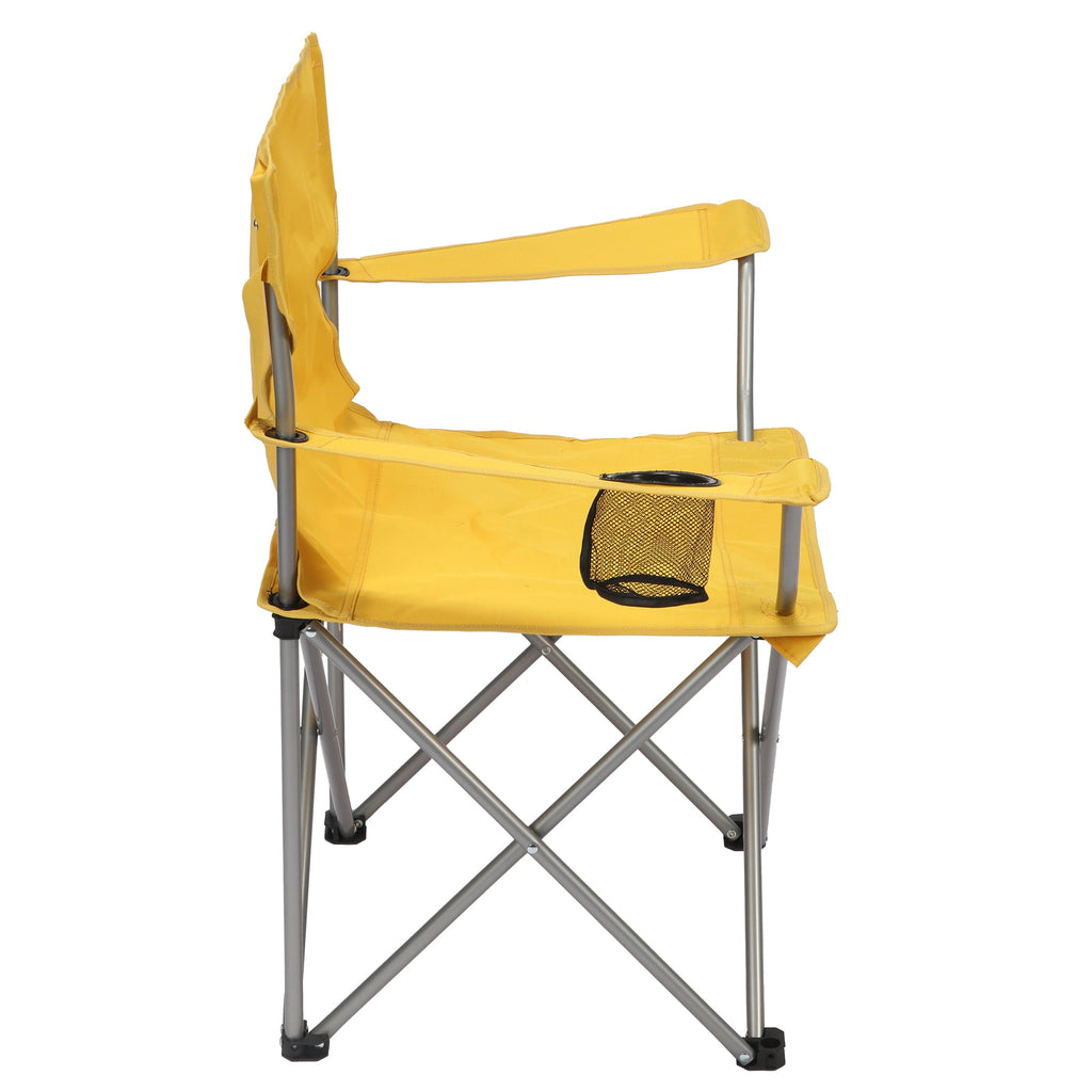 Ozark Trail Quad Folding Camp Chair with Cup Holder, Black