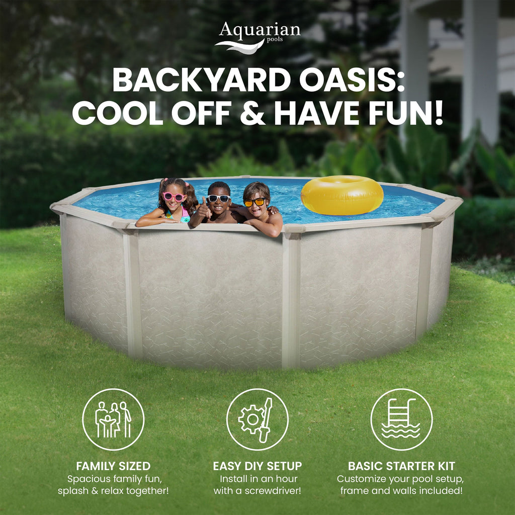 Aquarian Phoenix 18' x 52 Steel Frame DIY Family Size Above Ground Pool