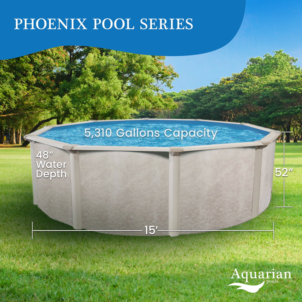 Aquarian Phoenix 18' x 52 Steel Frame DIY Family Size Above Ground Pool