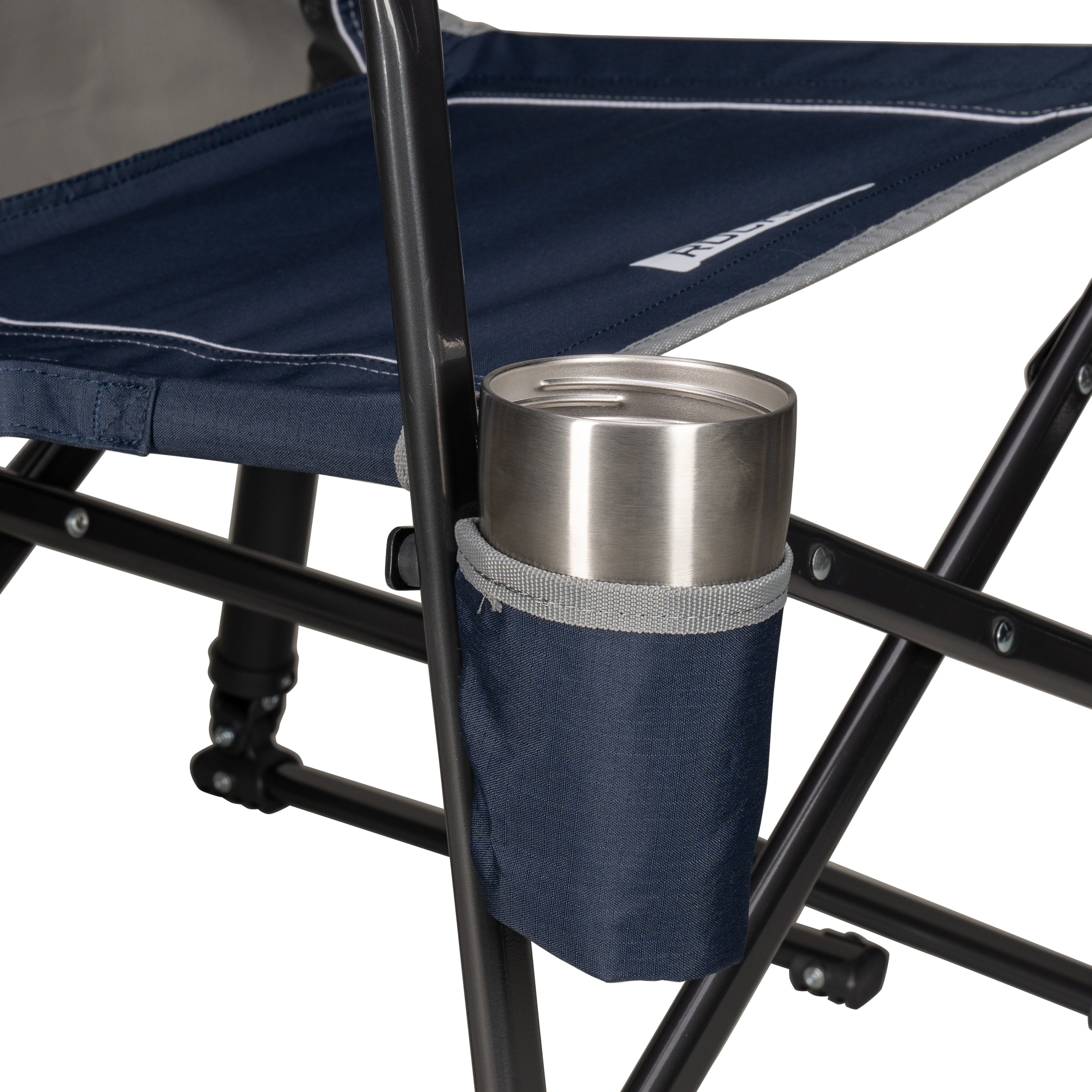 GCI Outdoor Freestyle Rocker Foldable Rocking Camping Chair, Black