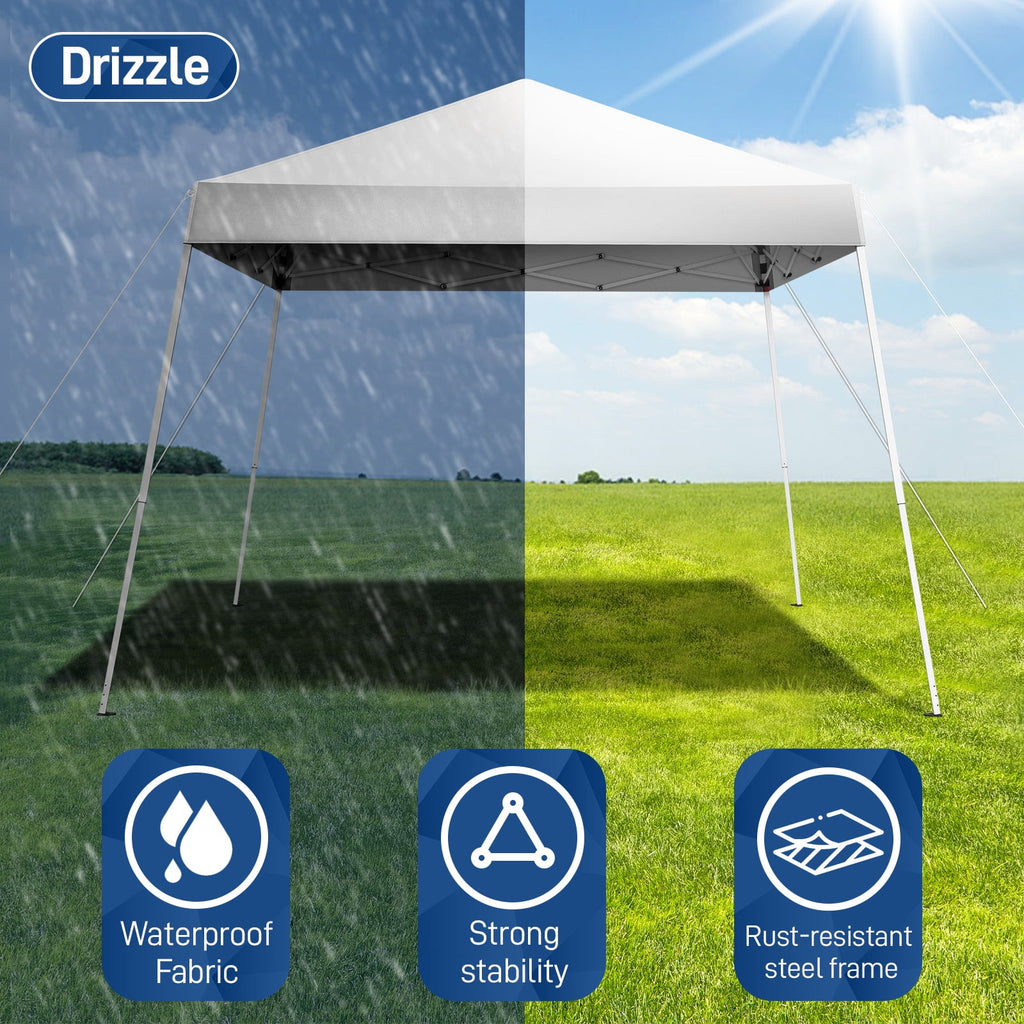 Ktaxon 10ft x 10ft Ez Pop Up Canopy Tent,Outdoor Sun Shade Shelter,Beach Tent,Outdoor Gazebo for Party Wedding Camping BBQ Events,Blue