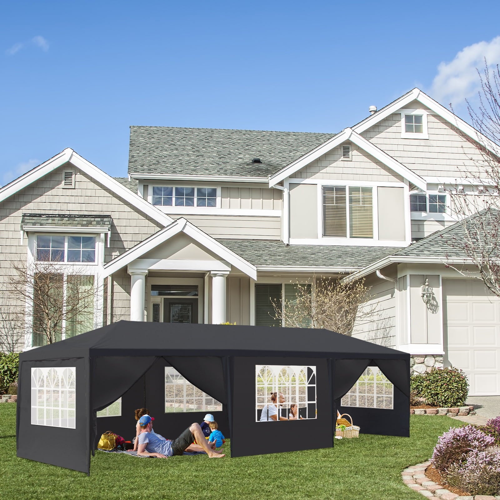Ktaxon 10' X 30' Canopy Tent with 8 Side Walls for Party Wedding Camping and BBQ
