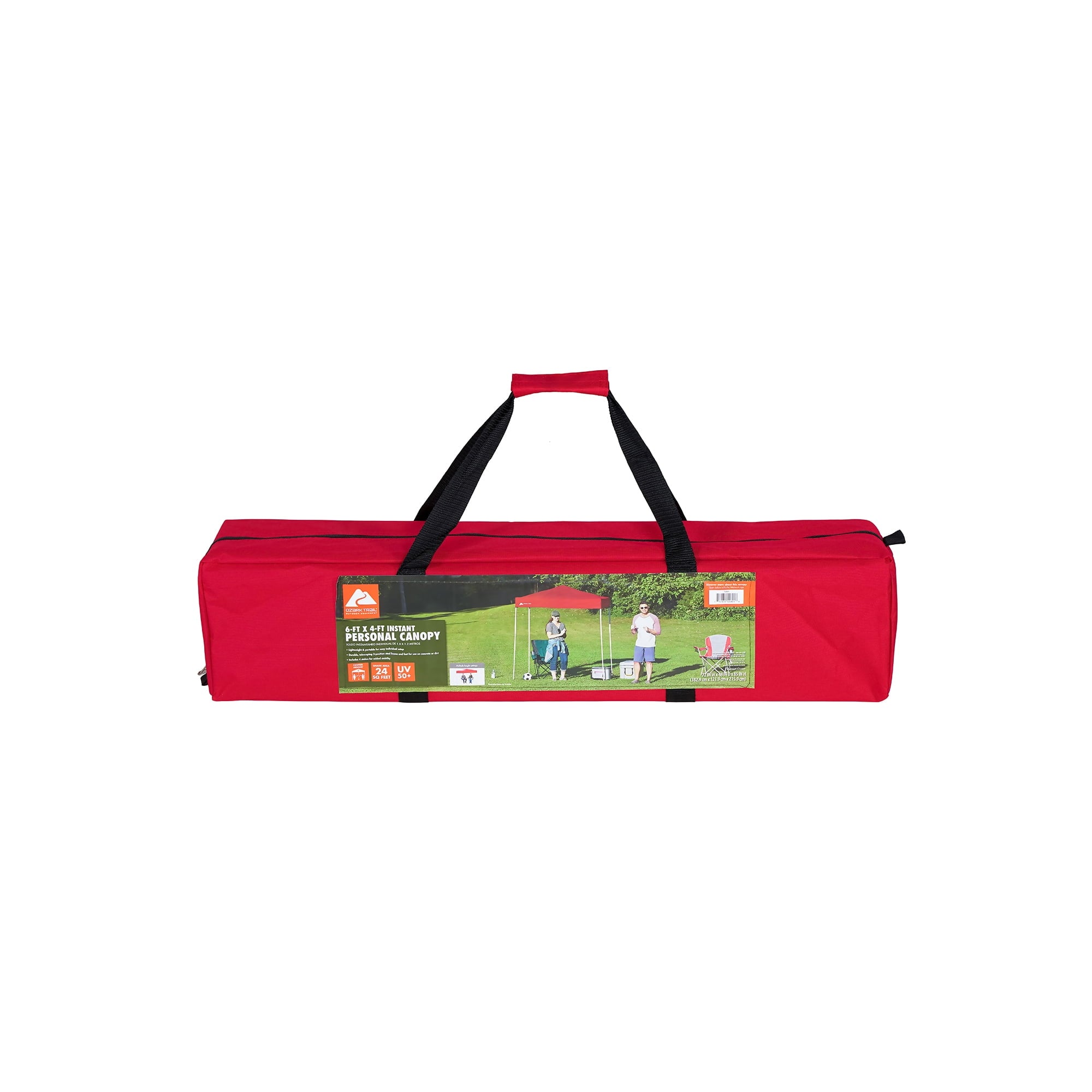 Ozark Trail 4' x 6' Instant Pop-up Outdoor Canopy Shelter, Brilliant Red