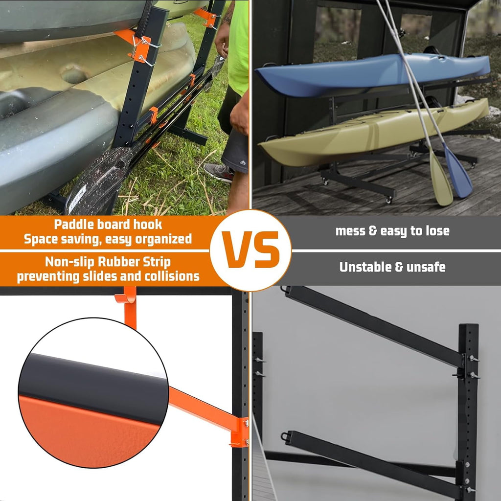 UOKRR Freestanding Kayak Storage Rack Heavy-Duty Canoe Stand