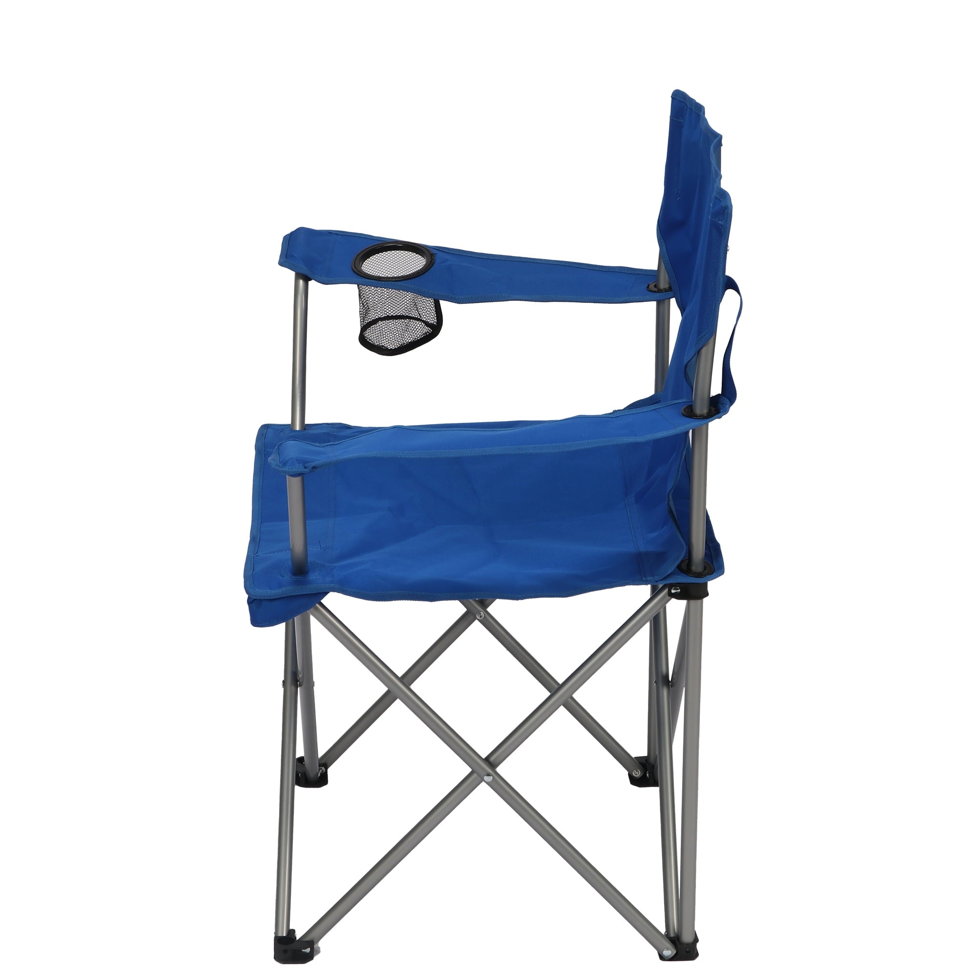 Ozark Trail Quad Folding Camp Chair with Cup Holder, Black