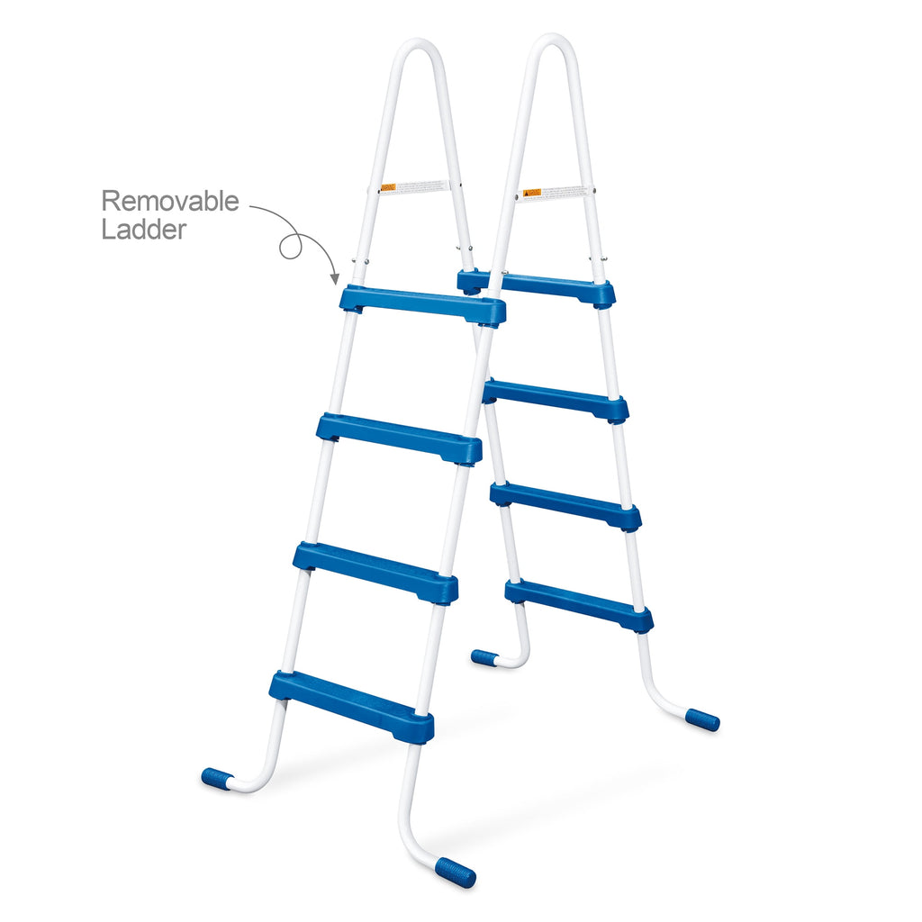 Funsicle 36 Inch SureStep 3 Stair Outdoor Above-Ground Swimming Pool Ladder, Blue & White