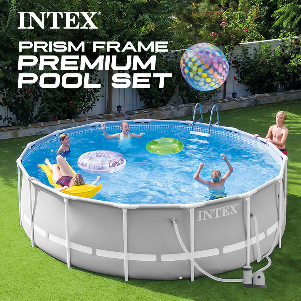 Intex 26719EH 14ft x 42in Prism Frame Above Ground Swimming Pool with Pump