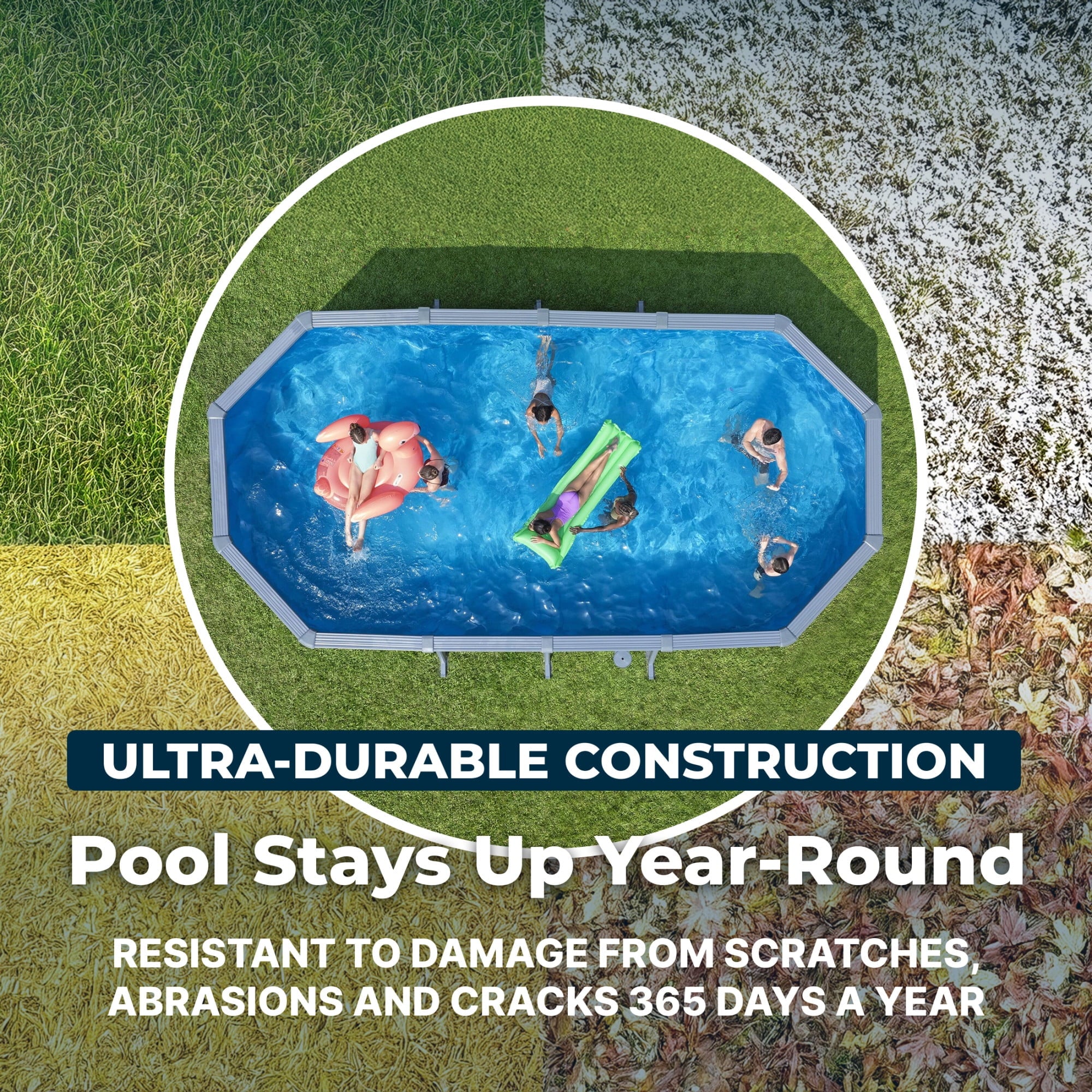 Bestway Hydrium 24' x 12' x 52 Steel Side Wall Above Ground Pool w/ Sand Pump & Accessories