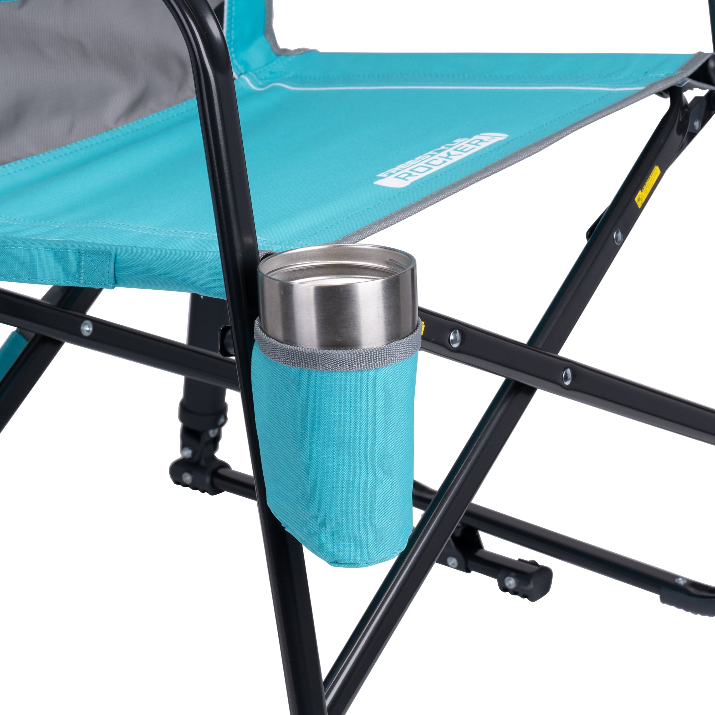 GCI Outdoor Freestyle Rocker Foldable Rocking Camping Chair, Black