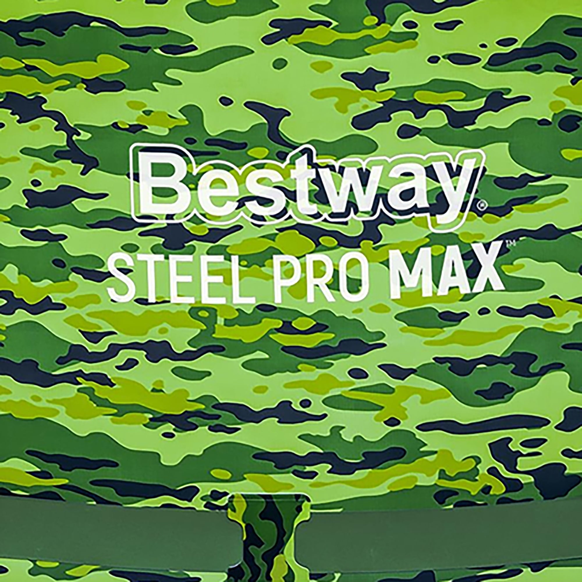 Bestway Steel Pro Max 14'x48 Camo Pool Set | Durable Construction, Easy Assembly, and All-Inclusive Accessories - above ground pool set with filter pump, ladder, and pool cover - No Tools Required!