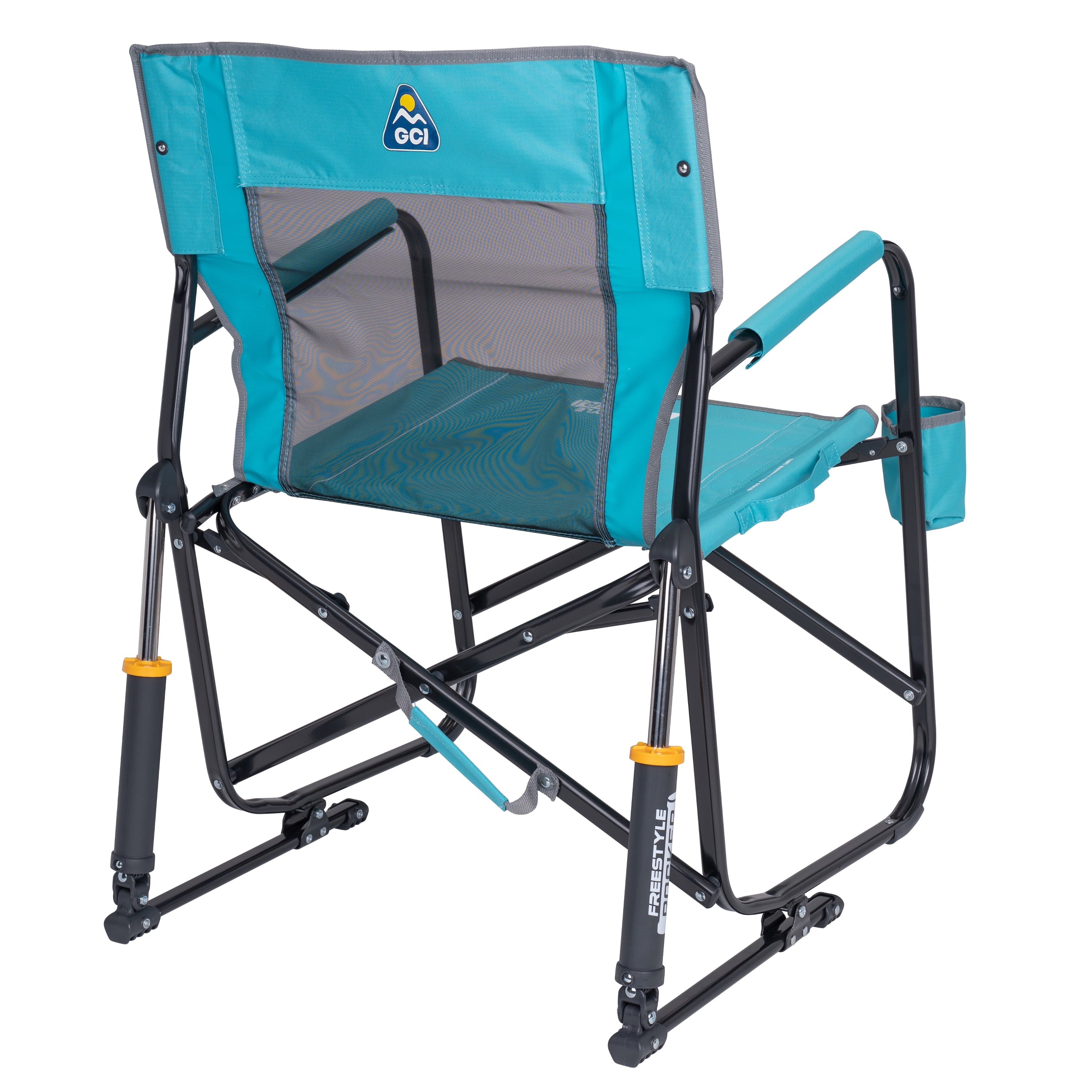 GCI Outdoor Freestyle Rocker Foldable Rocking Camping Chair, Black