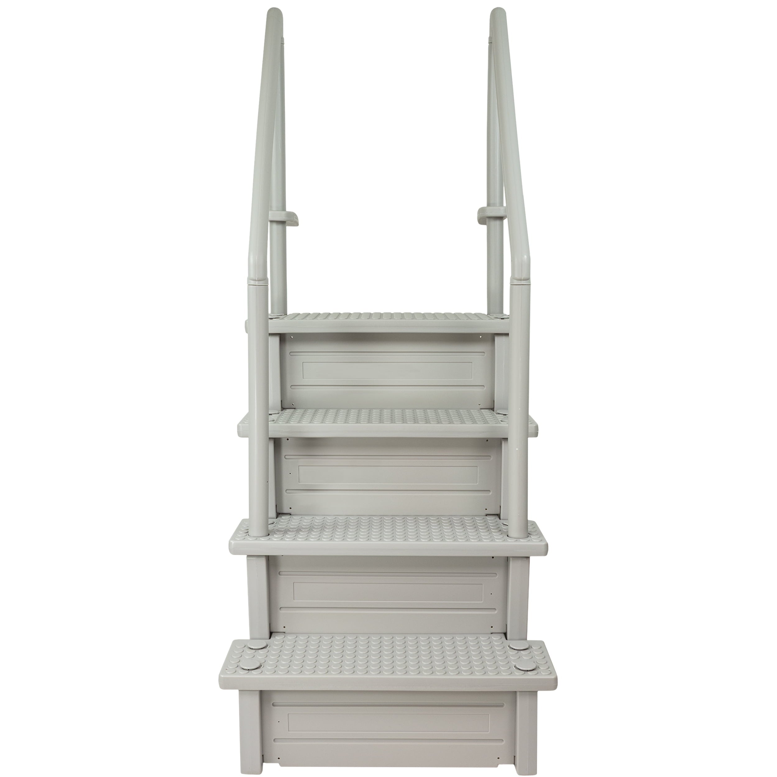 Aqua Select White Outside Flip-up Safety Ladder for Above Ground Pools 48-54H