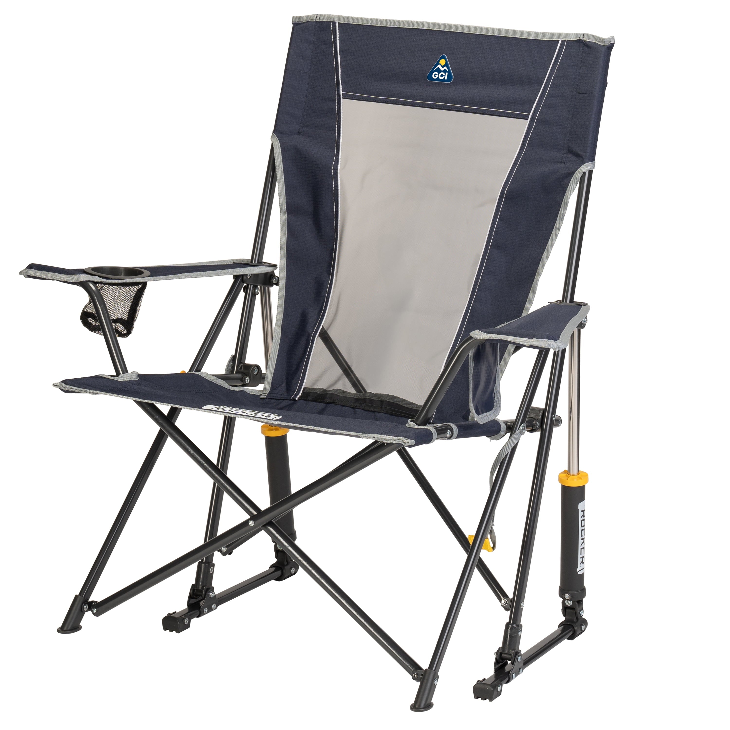 GCI Outdoor Comfort Pro Rocker Camping Chair with Mesh Backrest, Pastel Green Colorblock