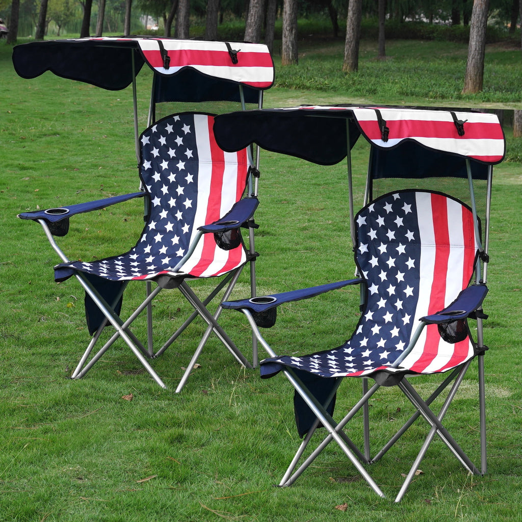 VTOY Camping Chair with Canopy Portable Canopy Camping Chairs with Shade for Outside Folding Beach Chairs with Shade for Adults(Olive Green)