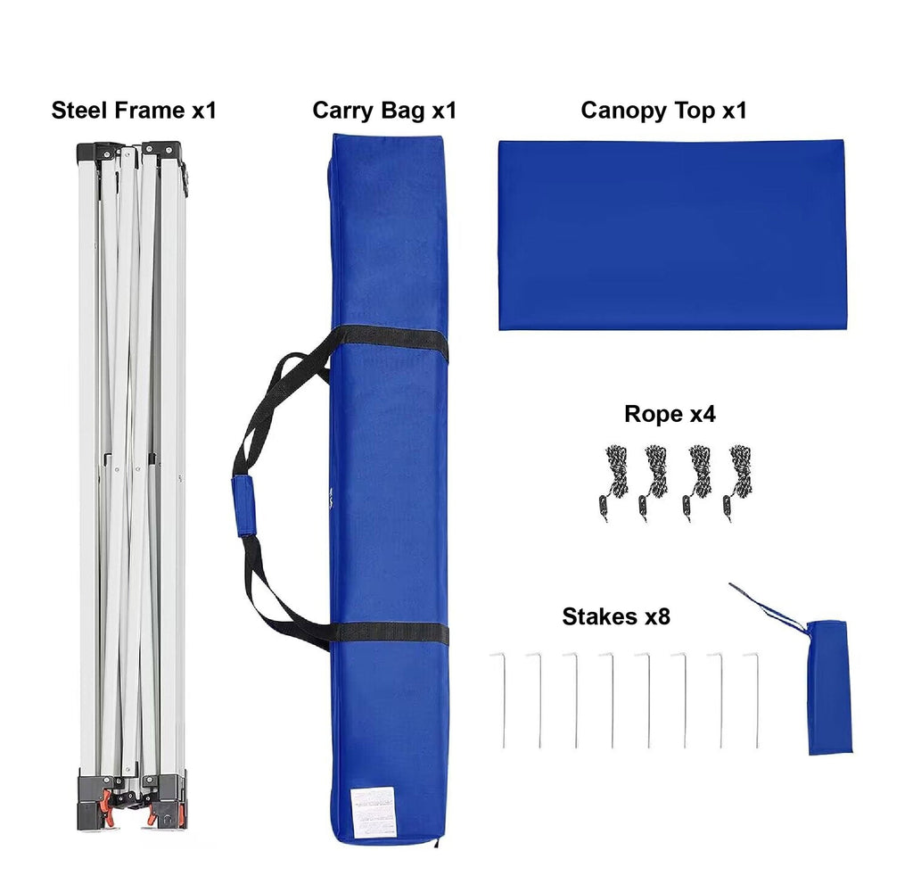 Ozark Trail 10' x 10' Instant Slant Leg Pop-up Outdoor Canopy, Blue