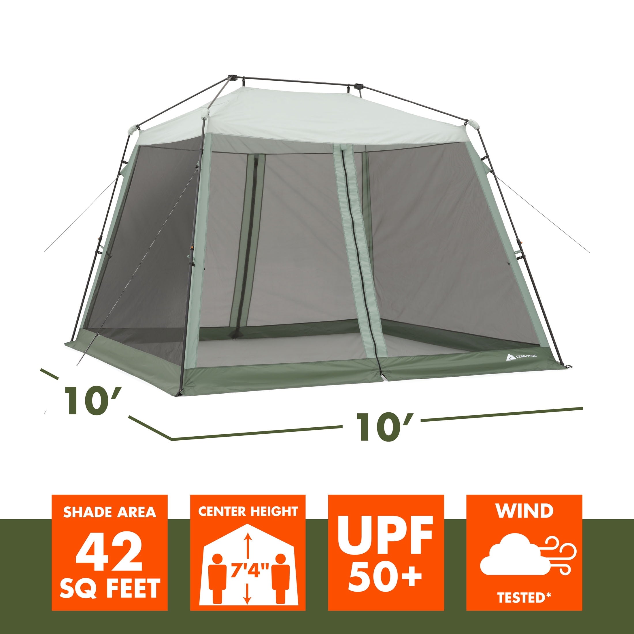 Ozark Trail 10' x 10' Instant Screen House with double hub