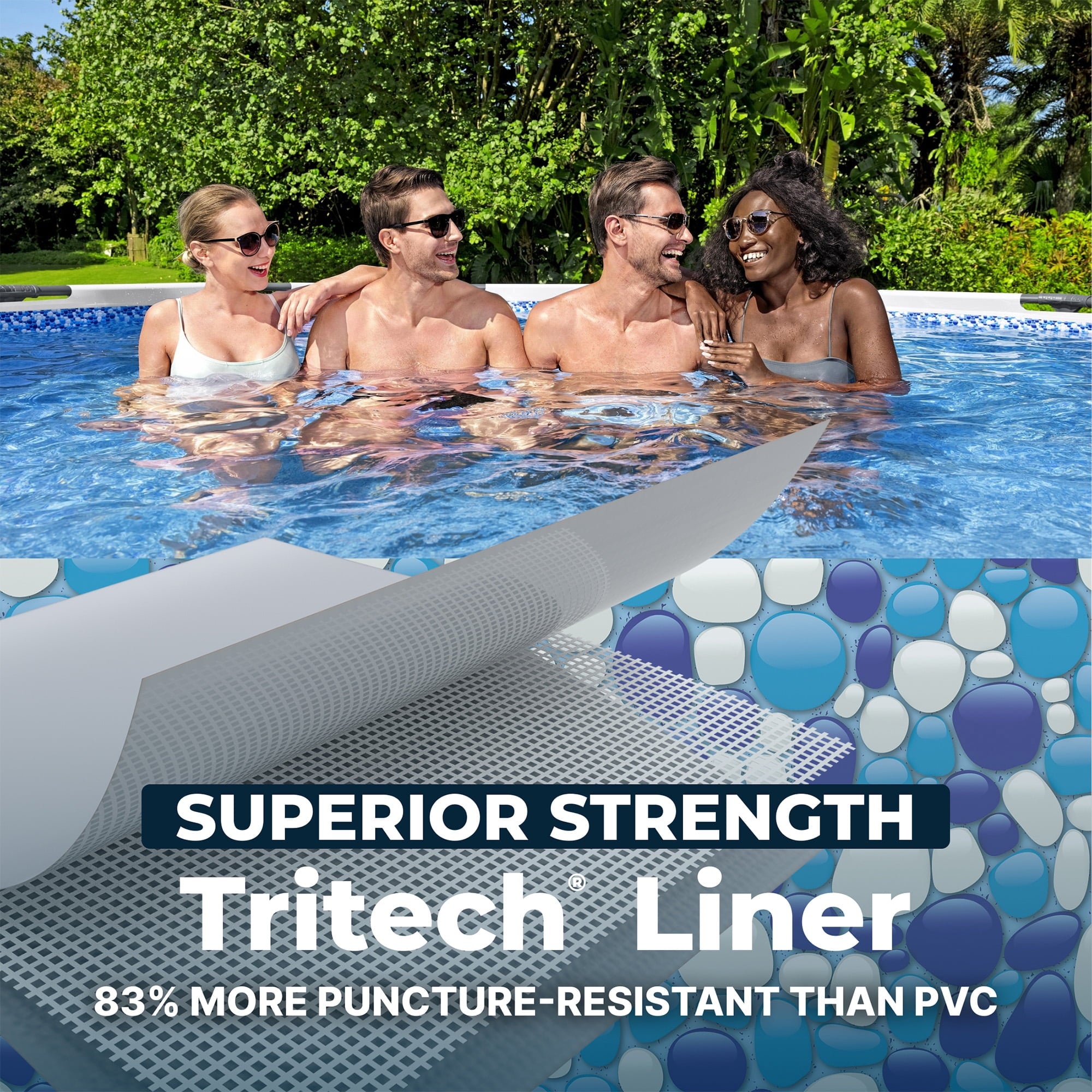 Bestway Steel Pro MAX 15'x42 Metal Frame Above Ground Pool Set w/ Pump, Ladder, & Cover