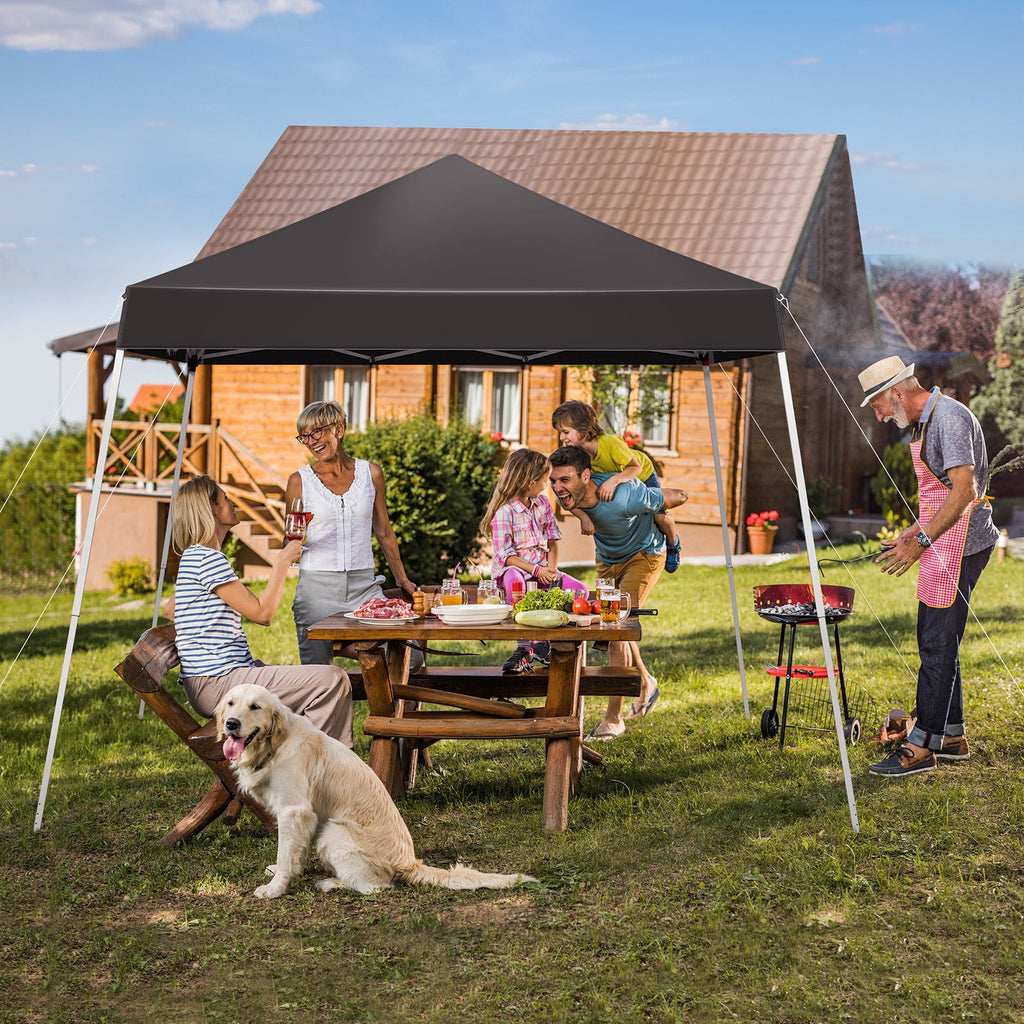 Ktaxon 10ft x 10ft Ez Pop Up Canopy Tent,Outdoor Sun Shade Shelter,Beach Tent,Outdoor Gazebo for Party Wedding Camping BBQ Events,Blue