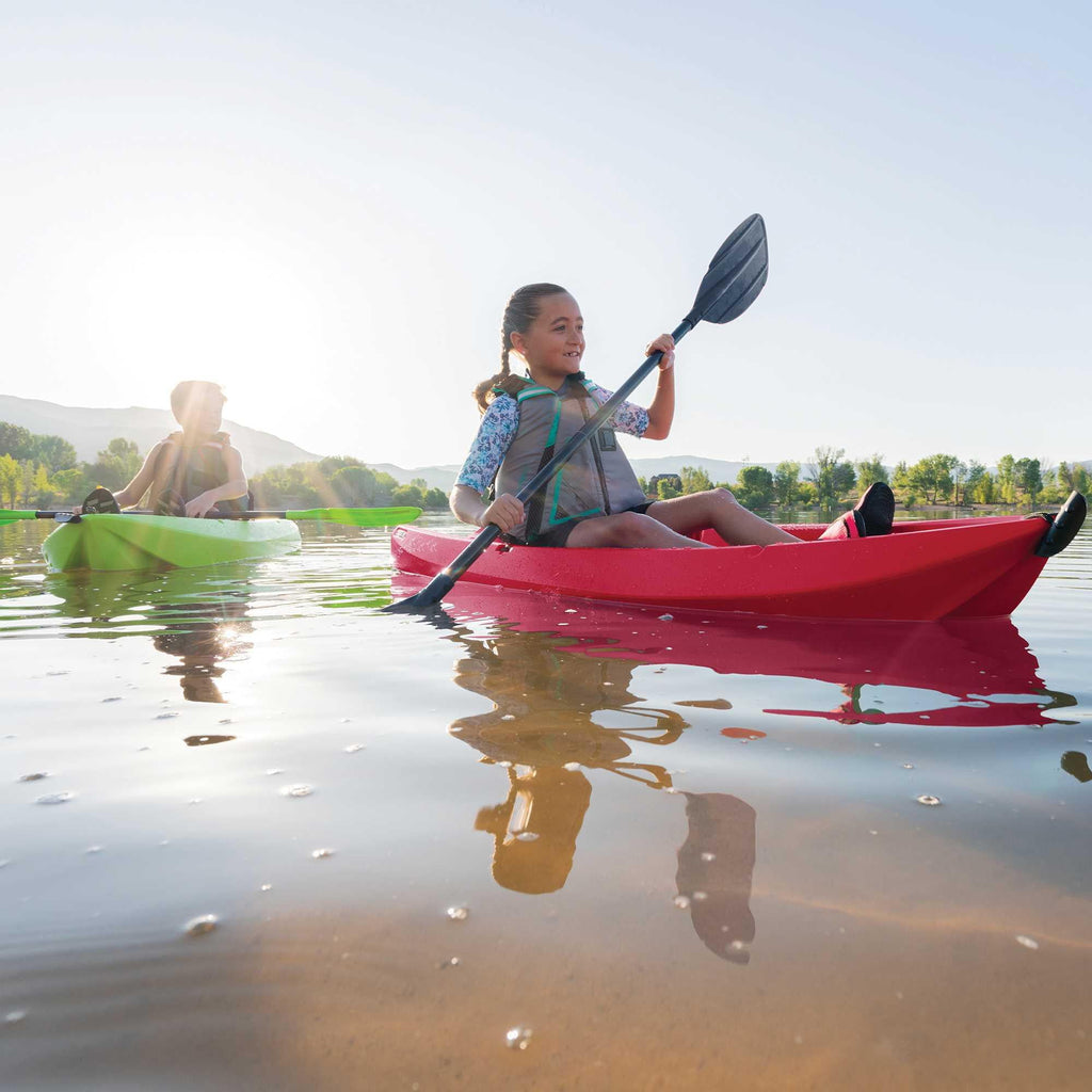 Lifetime Wave 6 ft Youth Sit-On-Top Kayak with Paddle, Fire Red (91401)