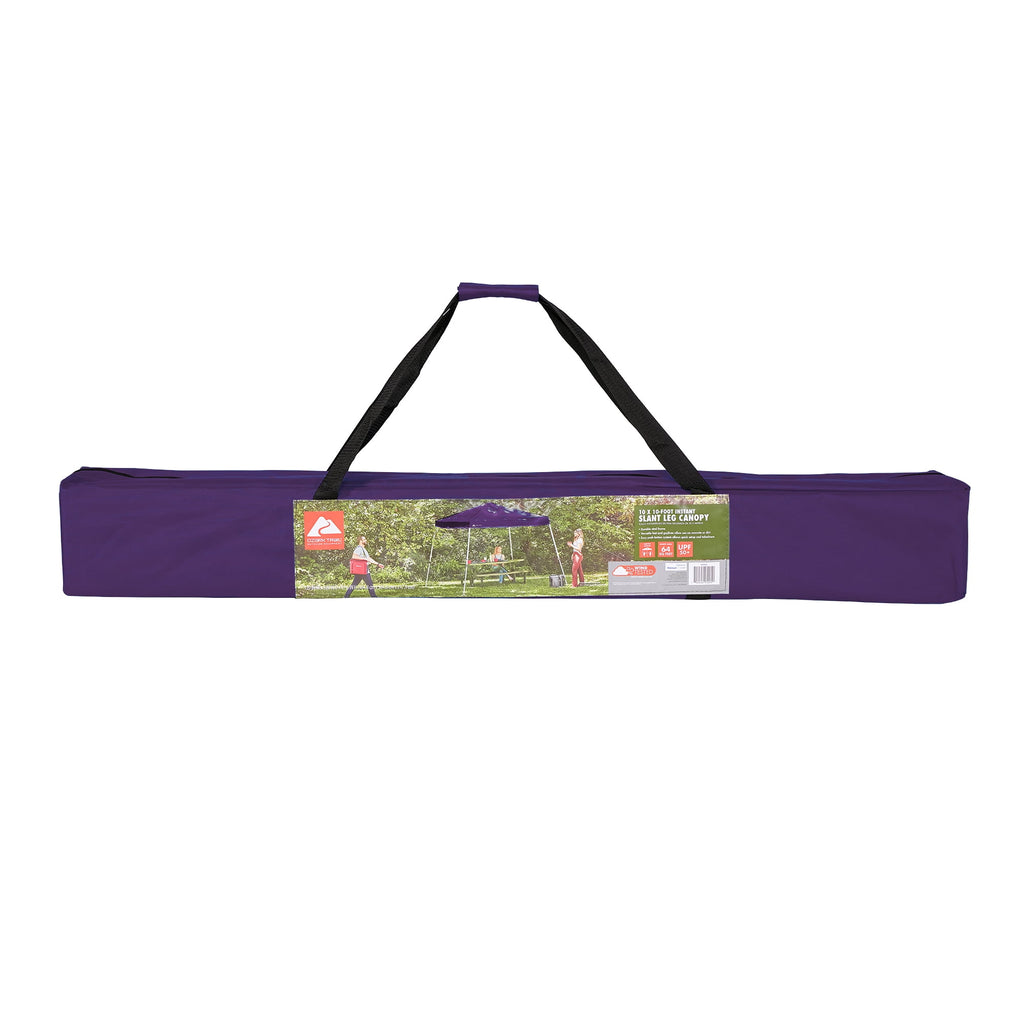 Ozark Trail 10' x 10' Instant Slant Leg Pop-up Outdoor Canopy, Blue