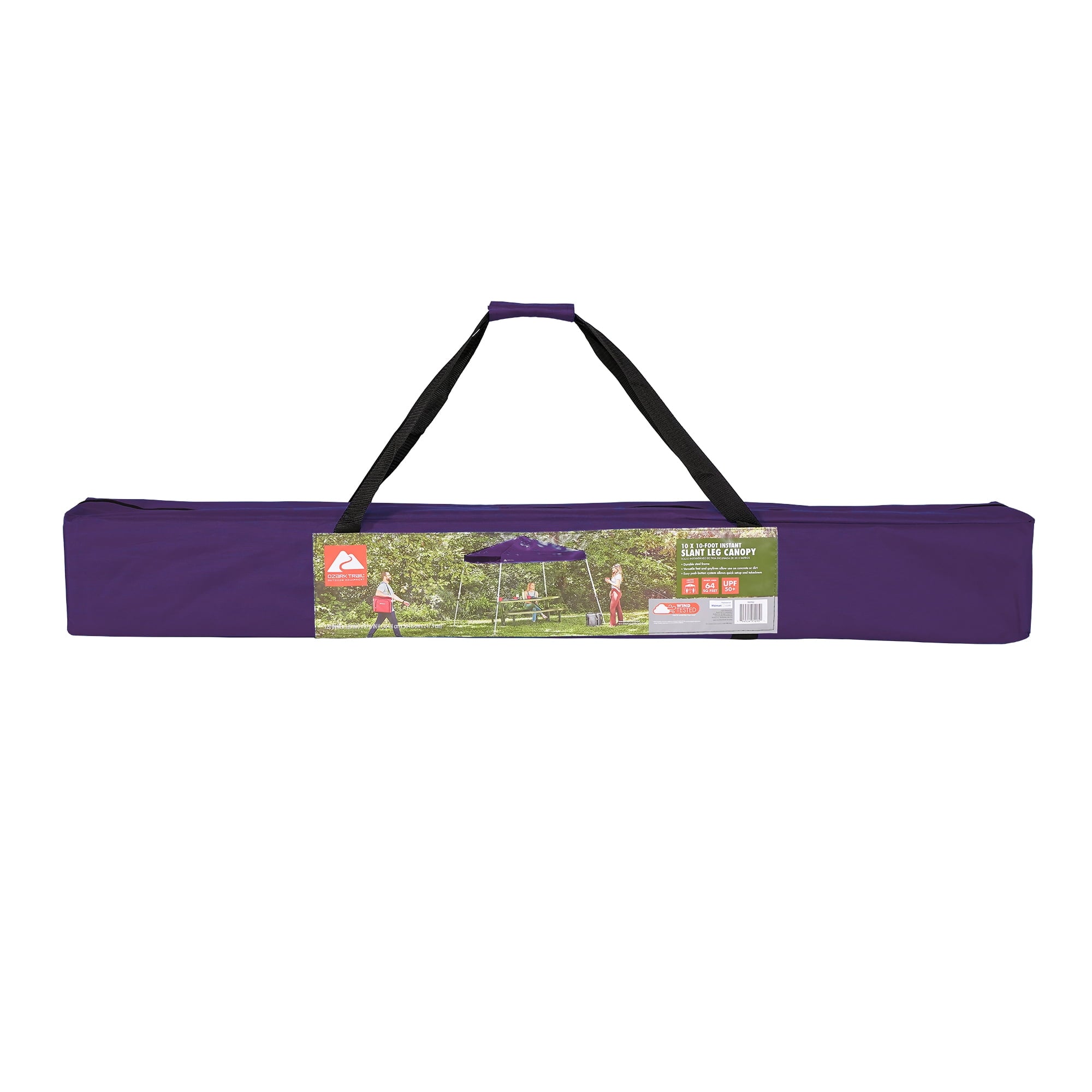 Ozark Trail 10' x 10' Instant Slant Leg Pop-up Outdoor Canopy, Blue