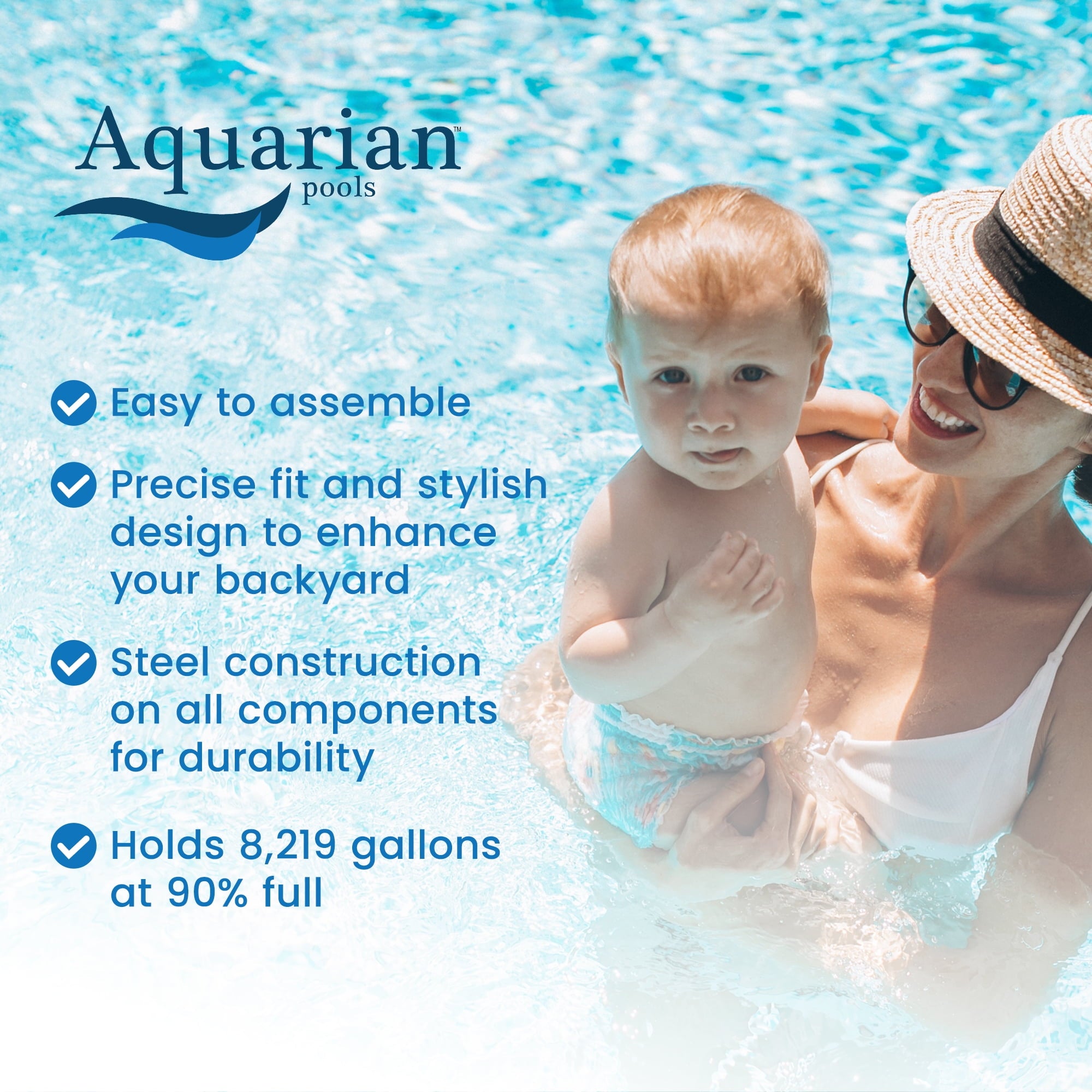 Aquarian Phoenix 18' x 52 Steel Frame DIY Family Size Above Ground Pool