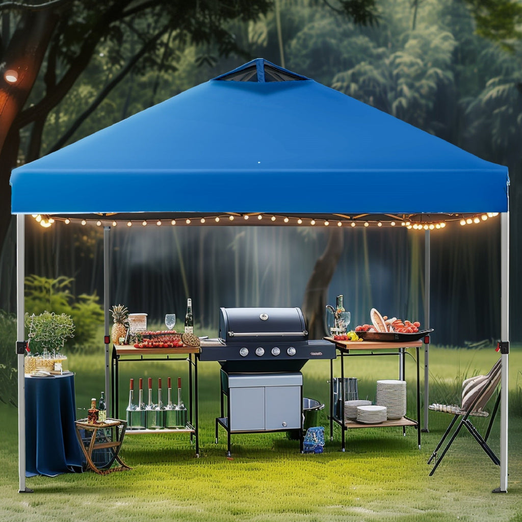 Alpha Joy 10'x 10' Pop up Canopy Outdoor Shade Canopy Event Instant Canopy Tent with Roller Bag, Blue