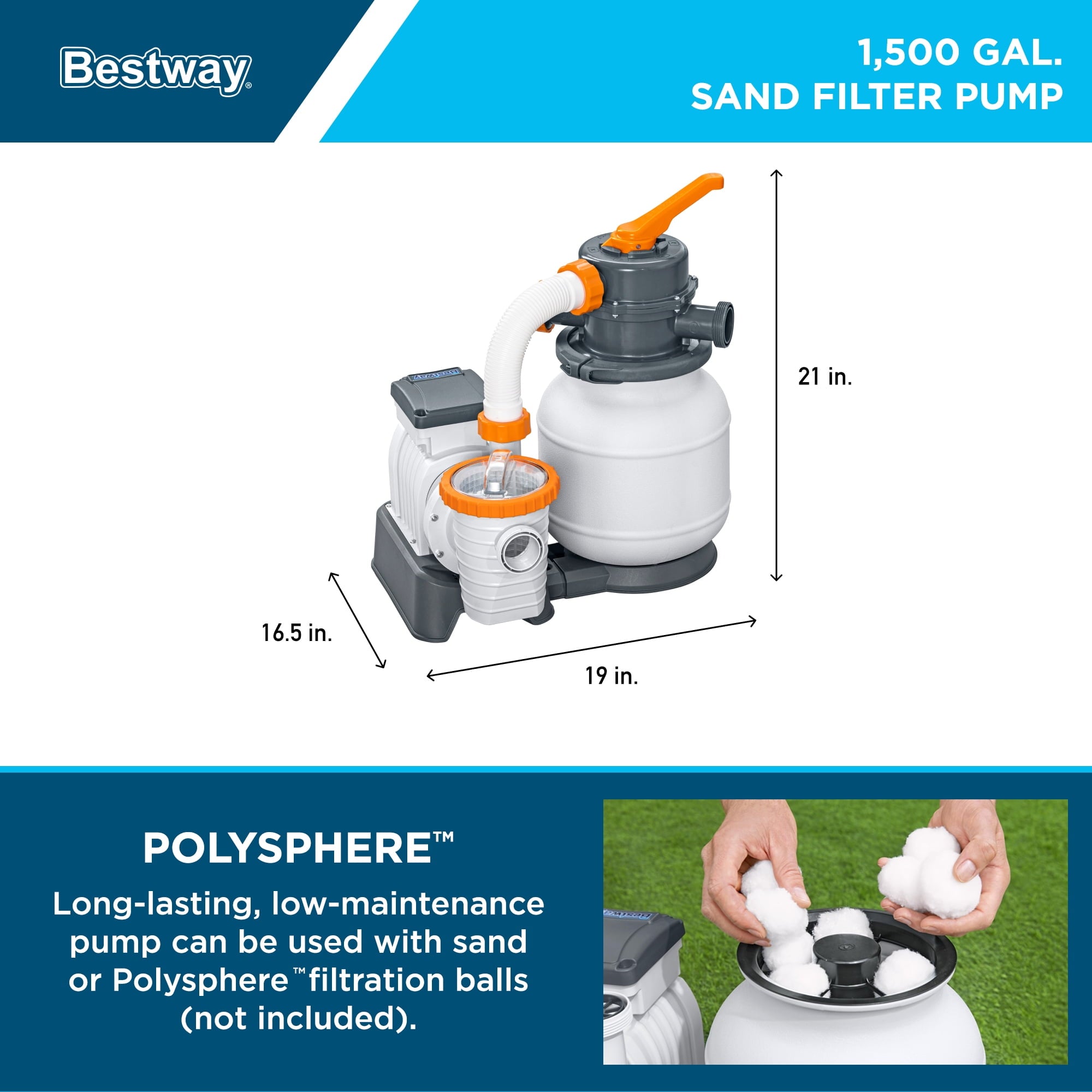 Bestway Hydrium 24' x 12' x 52 Steel Side Wall Above Ground Pool w/ Sand Pump & Accessories