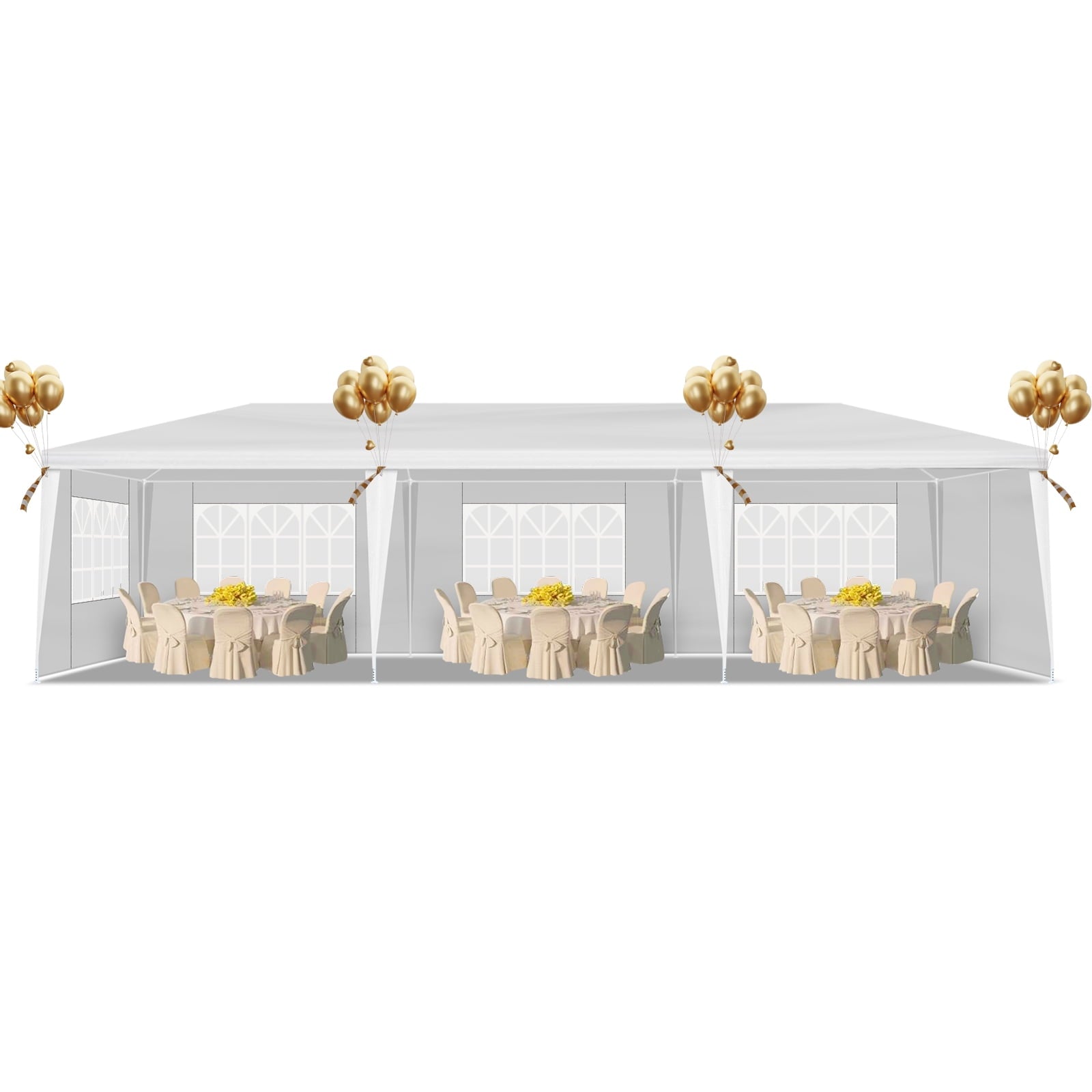 Ktaxon 10' X 30' Canopy Tent with 8 Side Walls for Party Wedding Camping and BBQ