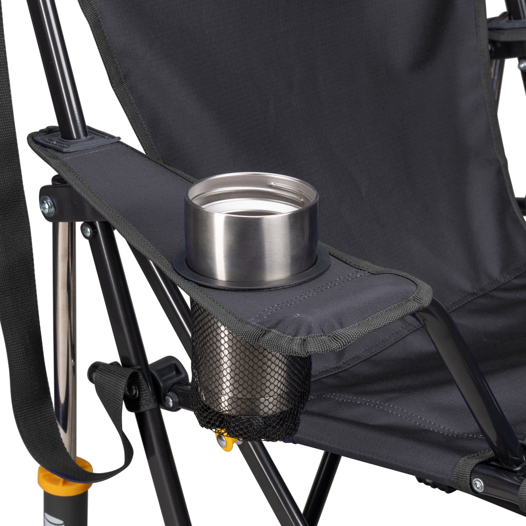 GCI Outdoor Comfort Pro Rocker Camping Chair with Mesh Backrest, Pastel Green Colorblock