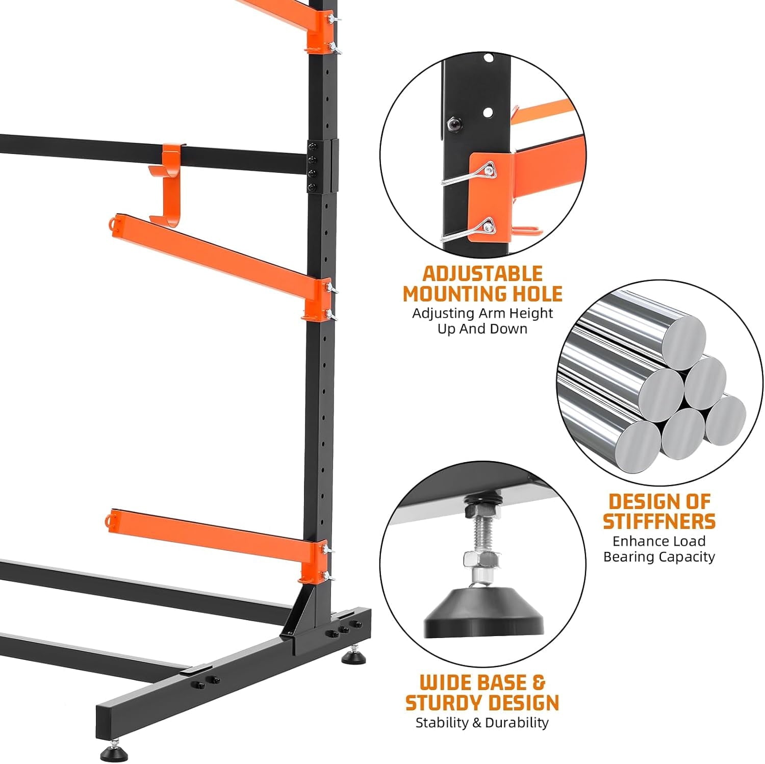 UOKRR Freestanding Kayak Storage Rack Heavy-Duty Canoe Stand