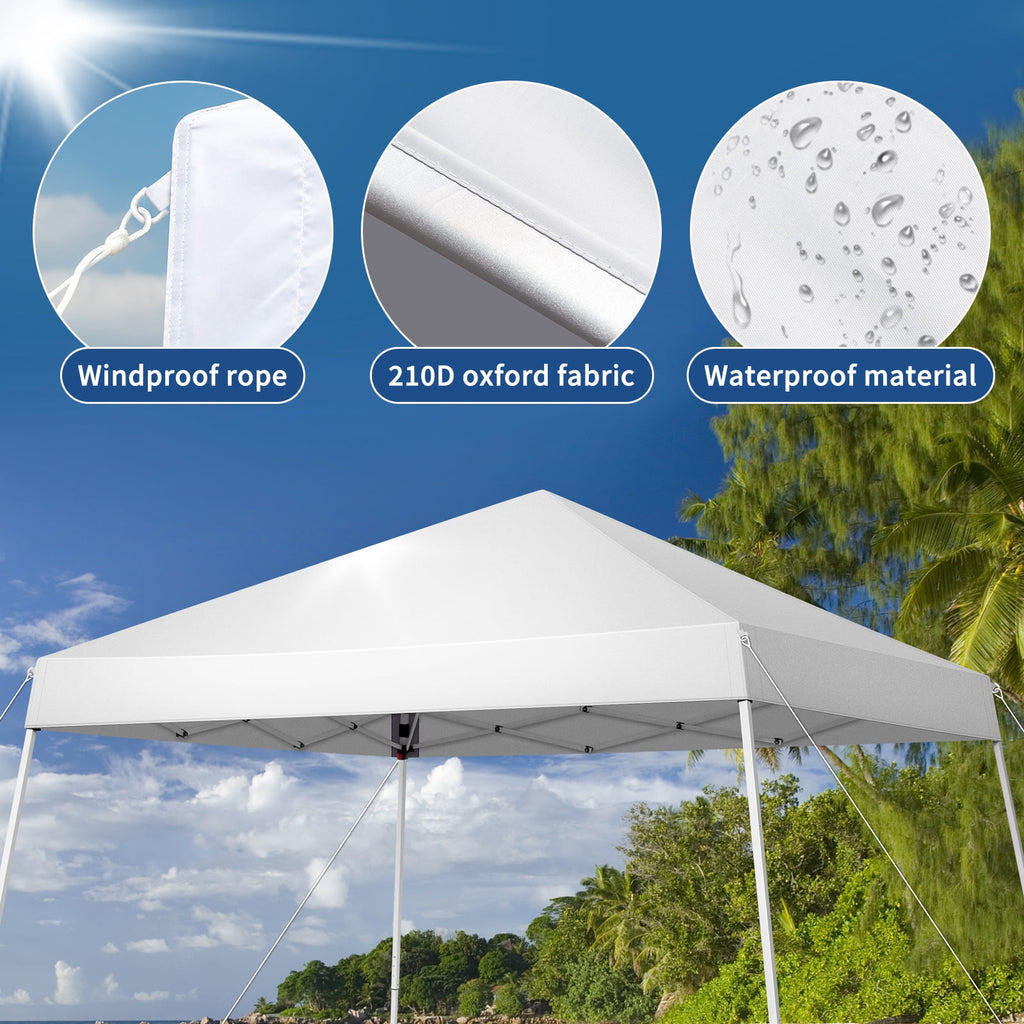 Ktaxon 10ft x 10ft Ez Pop Up Canopy Tent,Outdoor Sun Shade Shelter,Beach Tent,Outdoor Gazebo for Party Wedding Camping BBQ Events,Blue