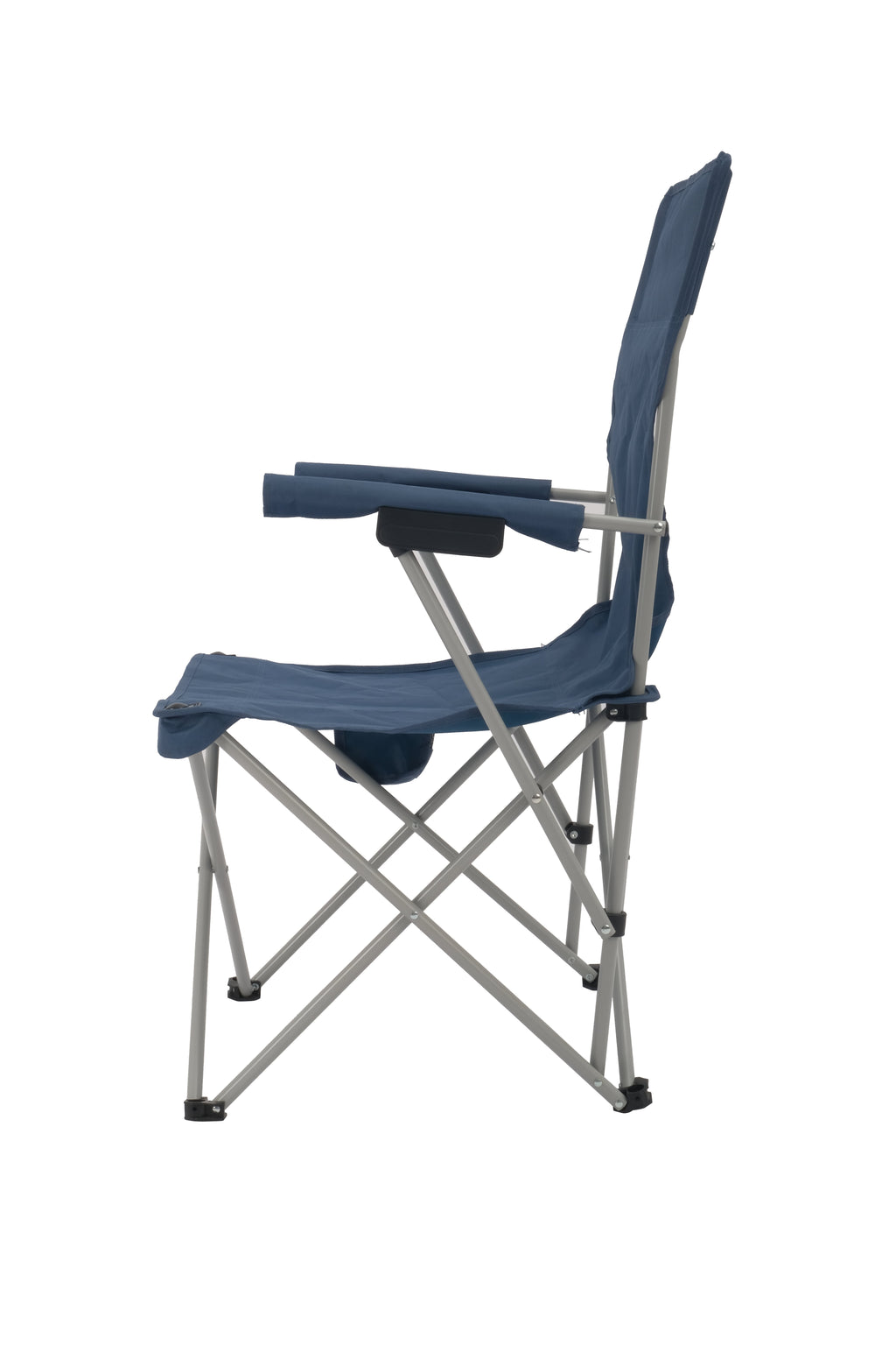 Ozark Trail Hard Arm Camping Chair with Durable Polyester Seat and Steel Frame, Portable with Cup Holder