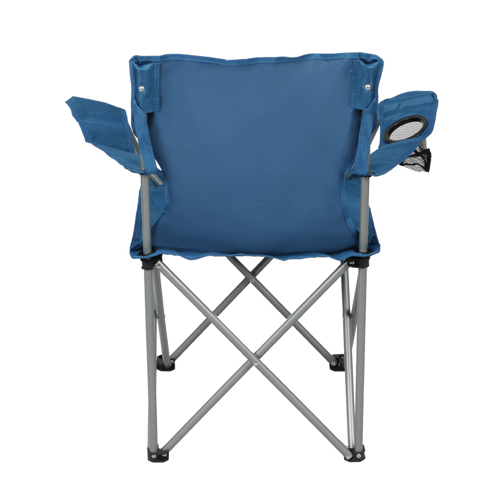 Ozark Trail Quad Folding Camp Chair with Cup Holder, Black