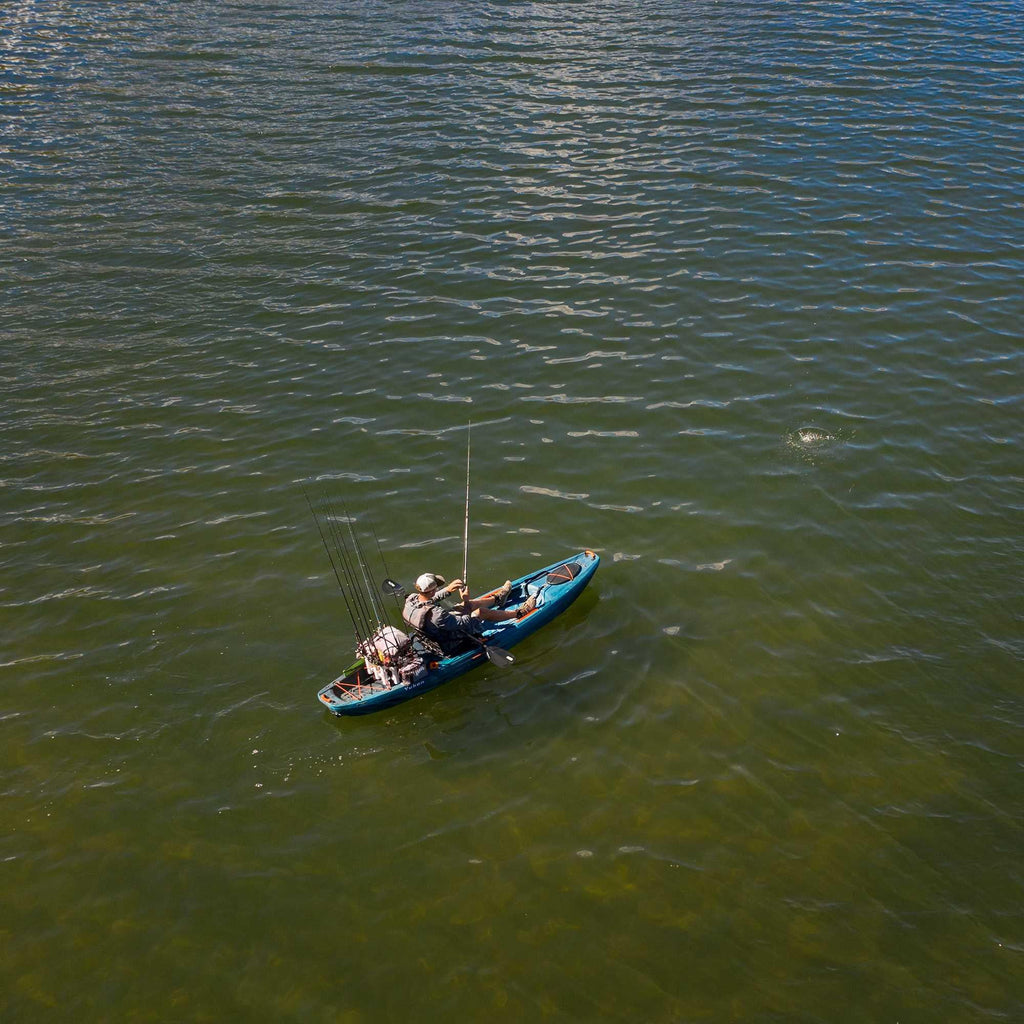 Lifetime Yukon Angler 11 ft. 6 in. Sit-on-Top Comfort Fishing Kayak, Lightning Fusion (90846)