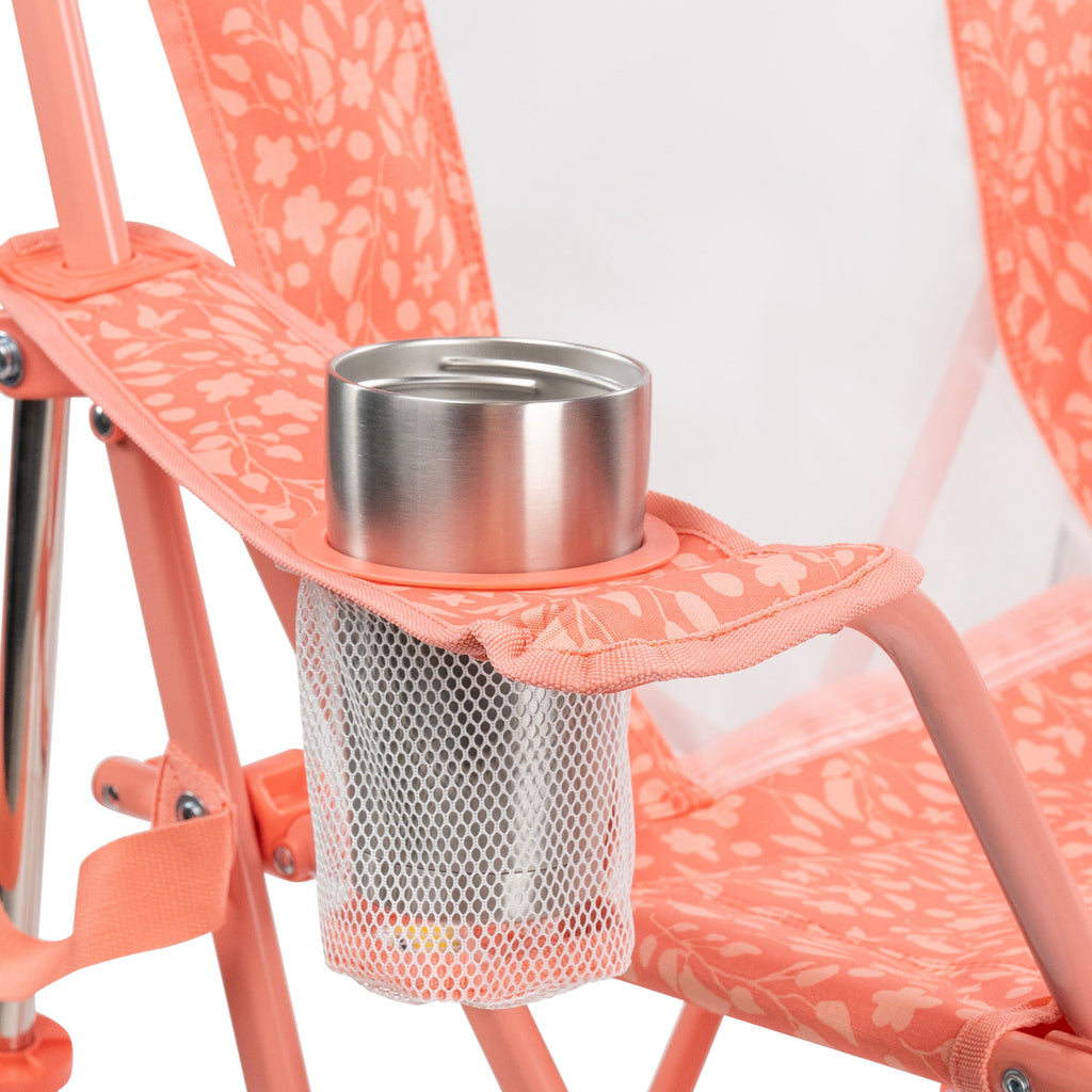 GCI Outdoor Comfort Pro Rocker Camping Chair with Mesh Backrest, Pastel Green Colorblock