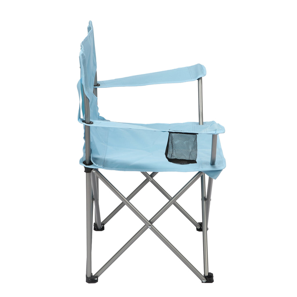 Ozark Trail Quad Folding Camp Chair with Cup Holder, Black