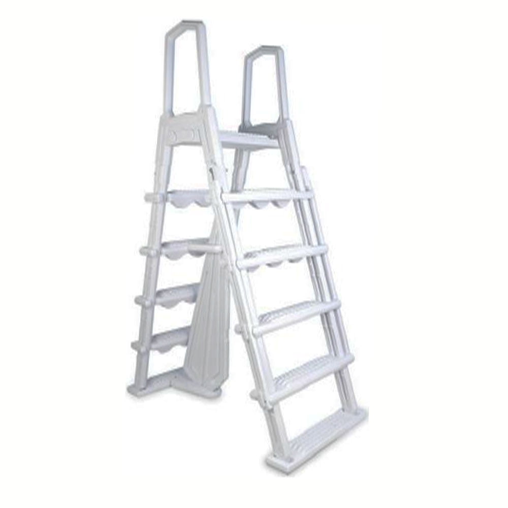 Aqua Select Flip-Up A-Frame Ladder for Above Ground Swimming Pools 48-54H