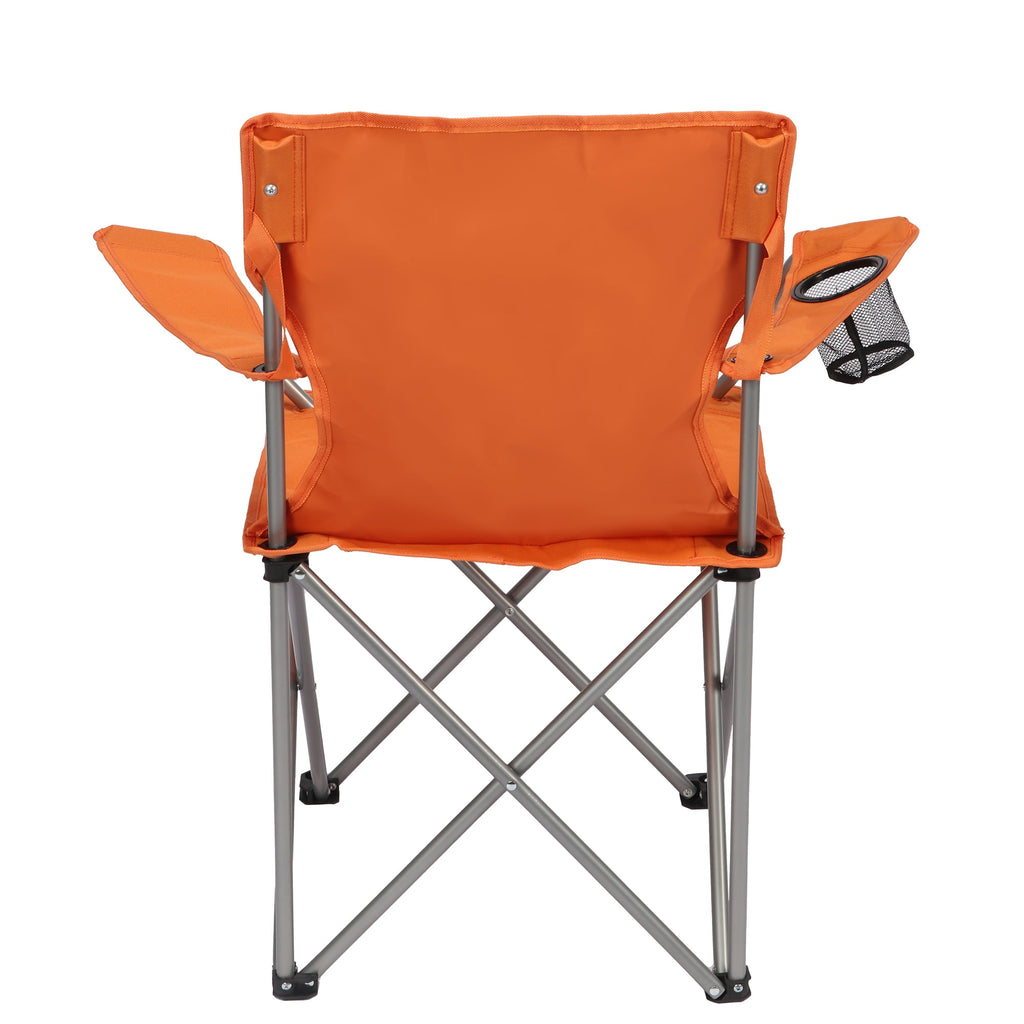Ozark Trail Quad Folding Camp Chair with Cup Holder, Black