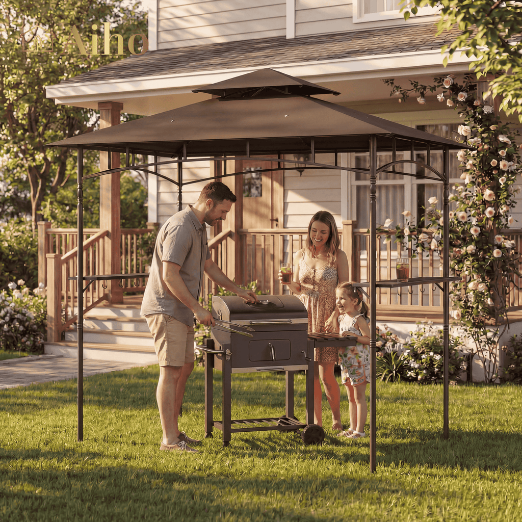 10x10 Pop-Up Canopy Tent with Removable Walls, 3 Height Adjustable Easy Set up Portable Gazebo, For Camping, White