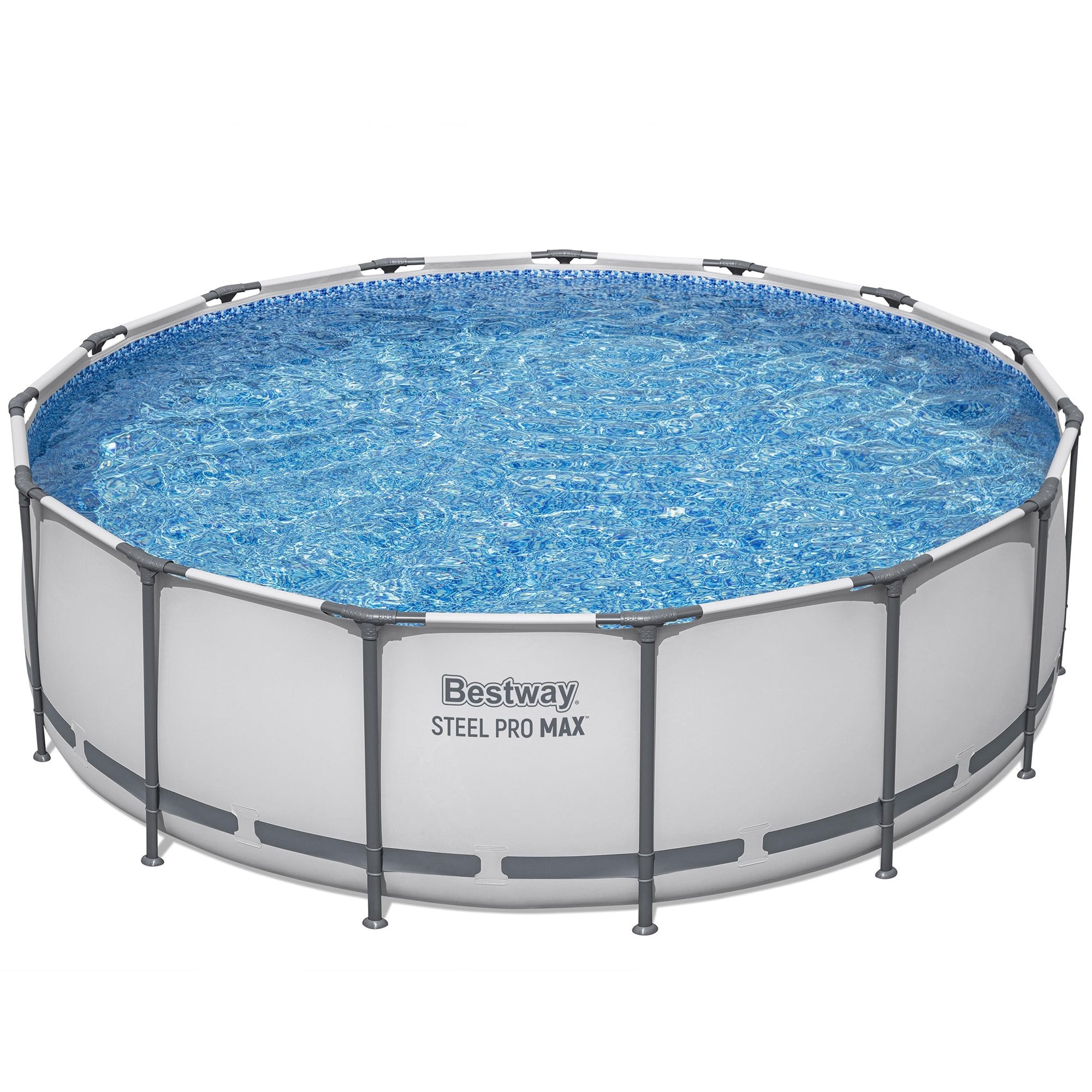 Bestway Steel Pro MAX 15'x42 Metal Frame Above Ground Pool Set w/ Pump, Ladder, & Cover