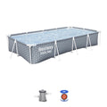 Bestway Steel Pro Rectangle Above Ground Pool Set, 12' x 6'7 x 26