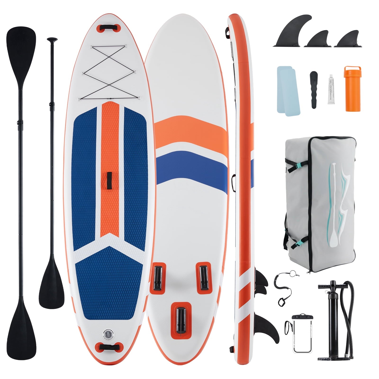 CONCETTA Inflatable Paddle Board,Equipped With SUP Paddle Board Accessories, The Non-slip EVA Deck Design Restarts The Surfboard,Surfboard for Youth&Adults of All Skill Levels，Brown Green